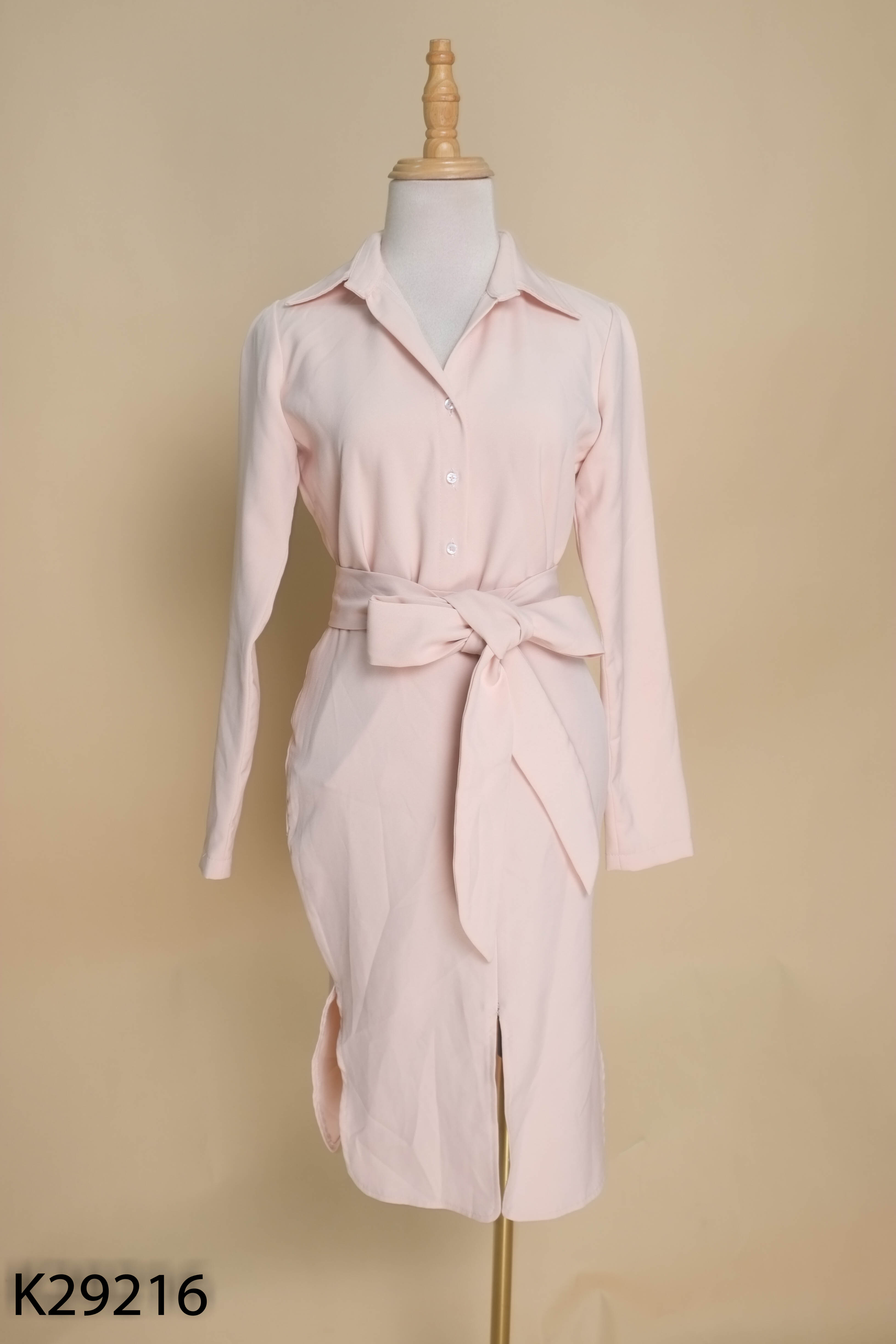 Set Áo sơ mi hồng IVY LADIES phối dây nơ + Chân váy