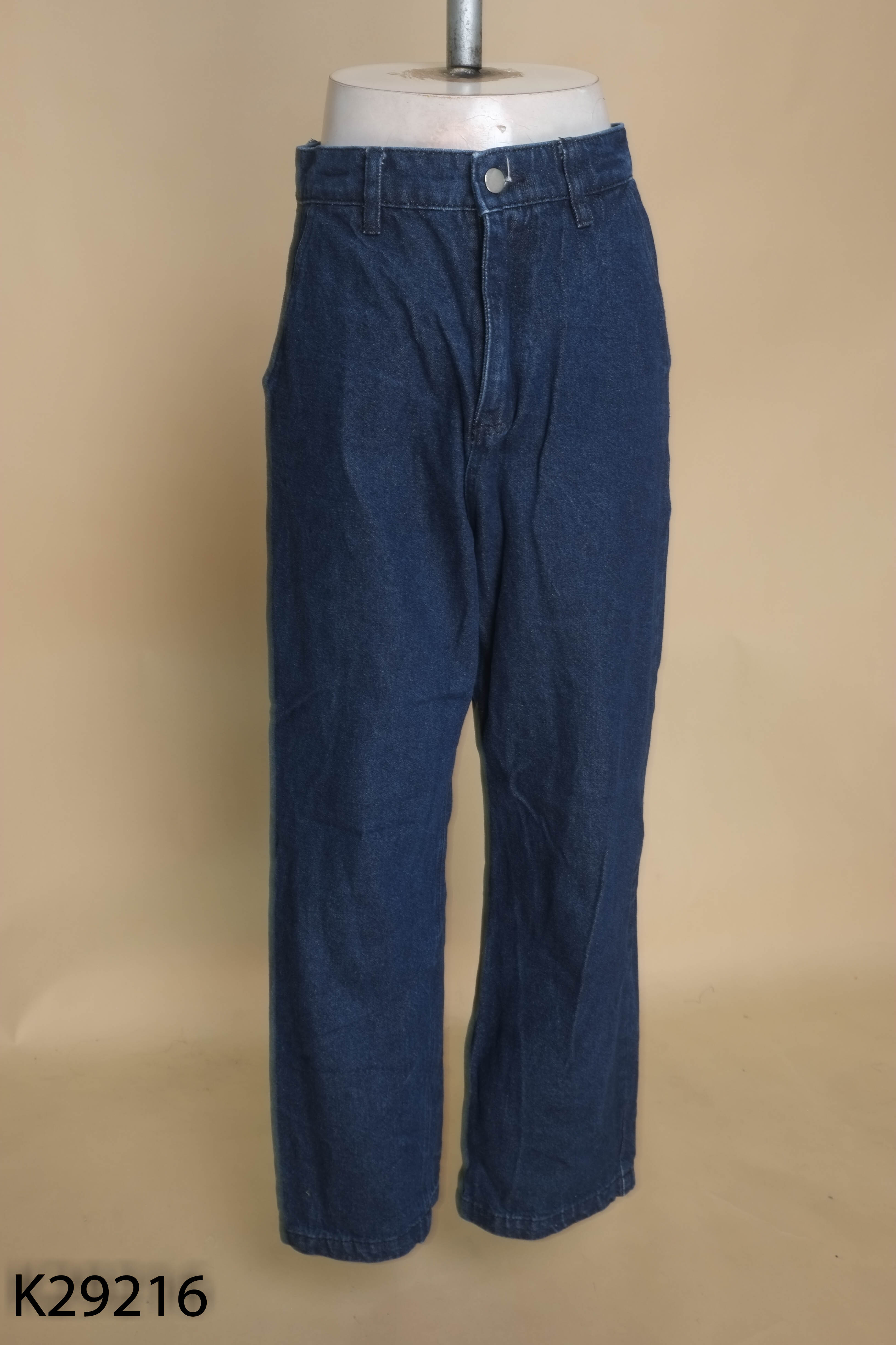 Quần jeans xanh sẫm EN SEASON ống rộng