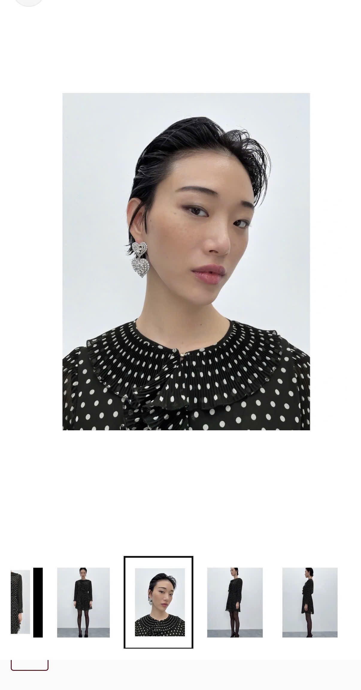 Váy ZARA đen chấm bi