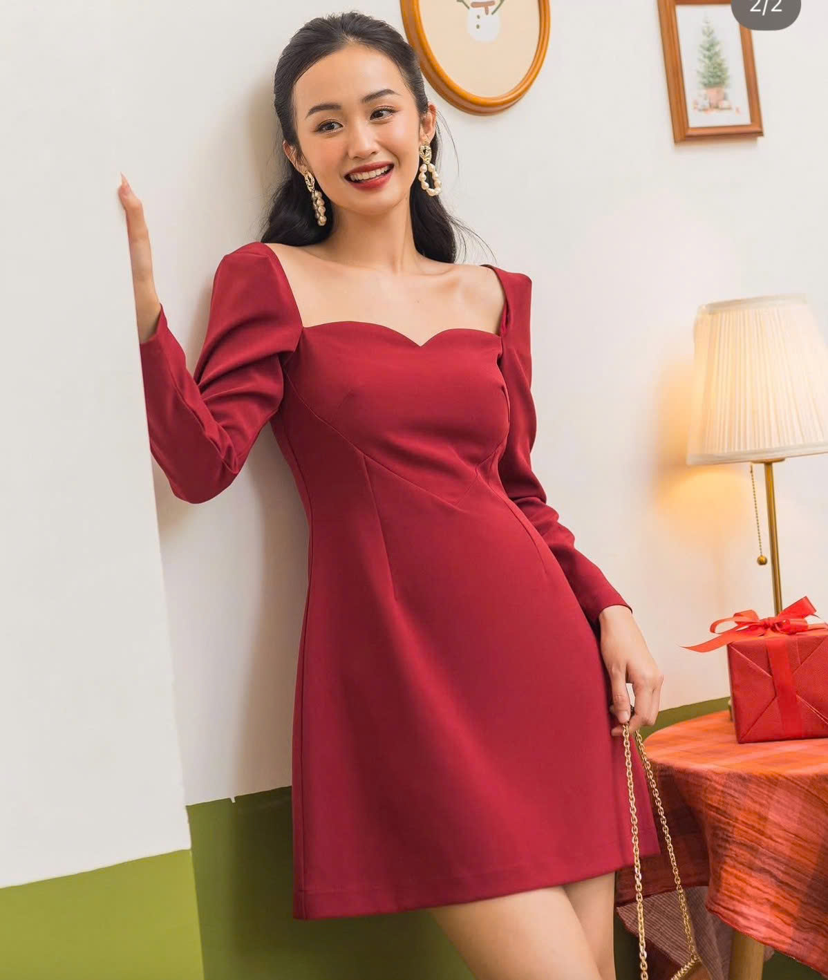 Váy HNOSS đỏ trơn