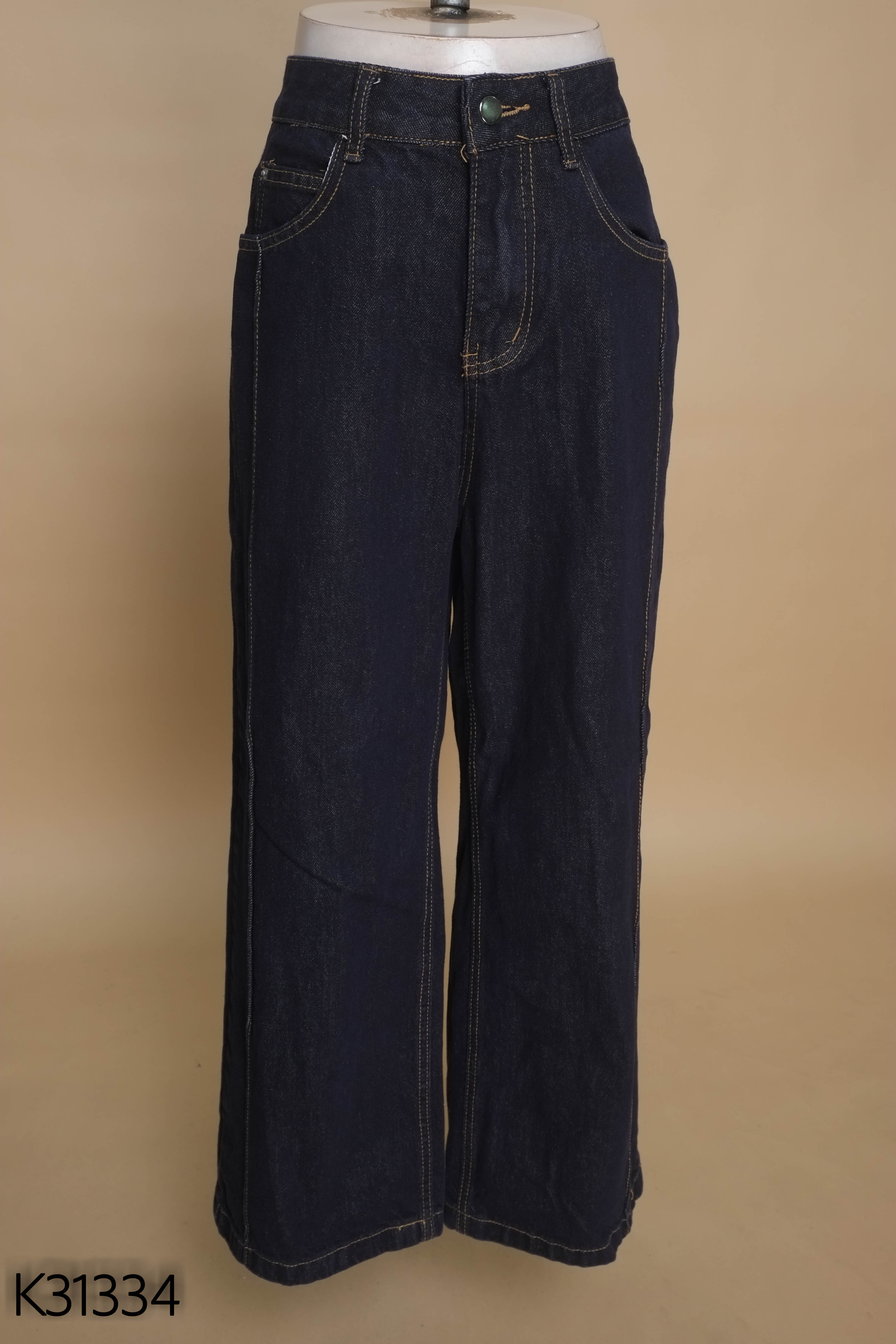 Quần jeans xanh suông CALIE