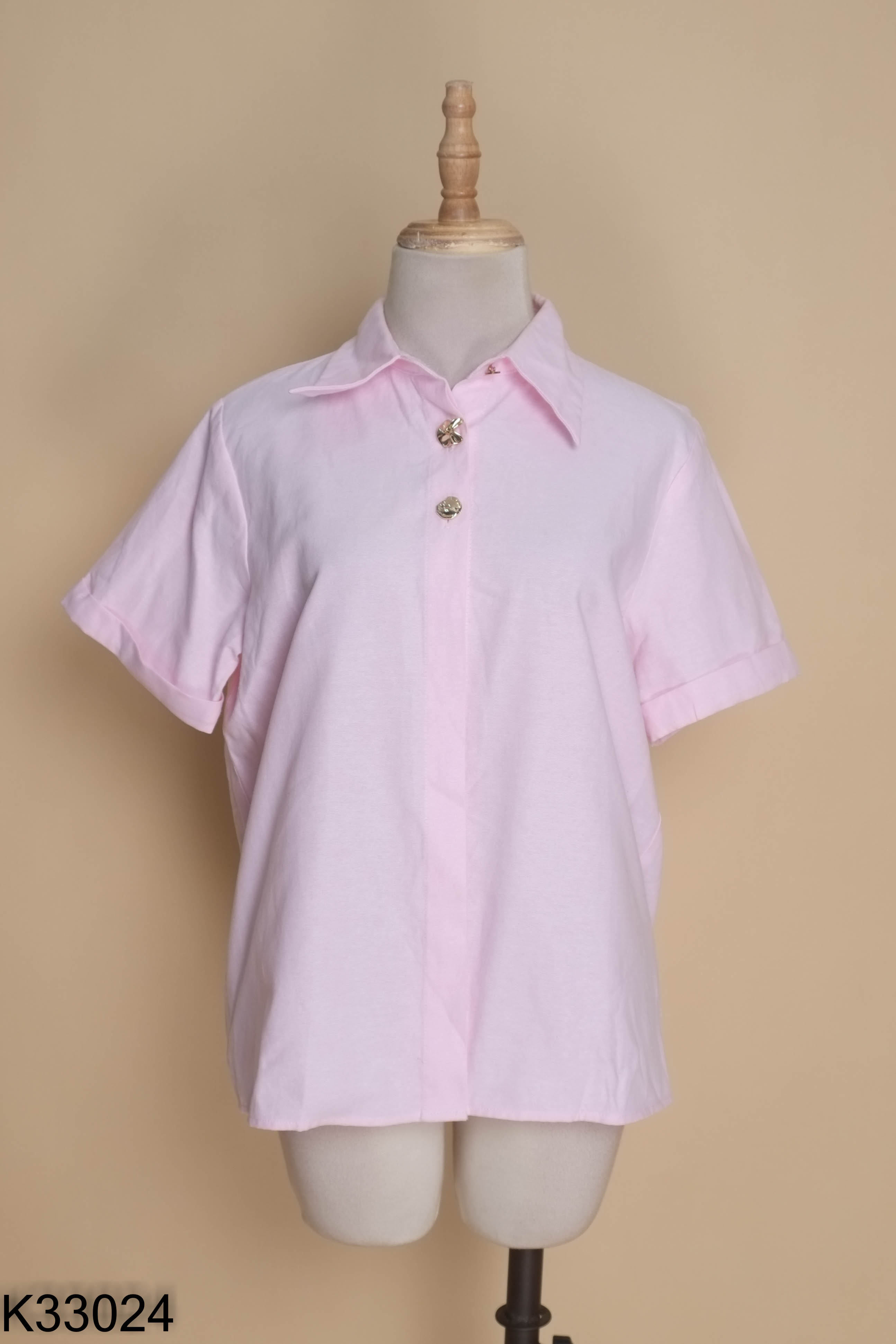 Áo sơ mi linen BY AND BY hồng