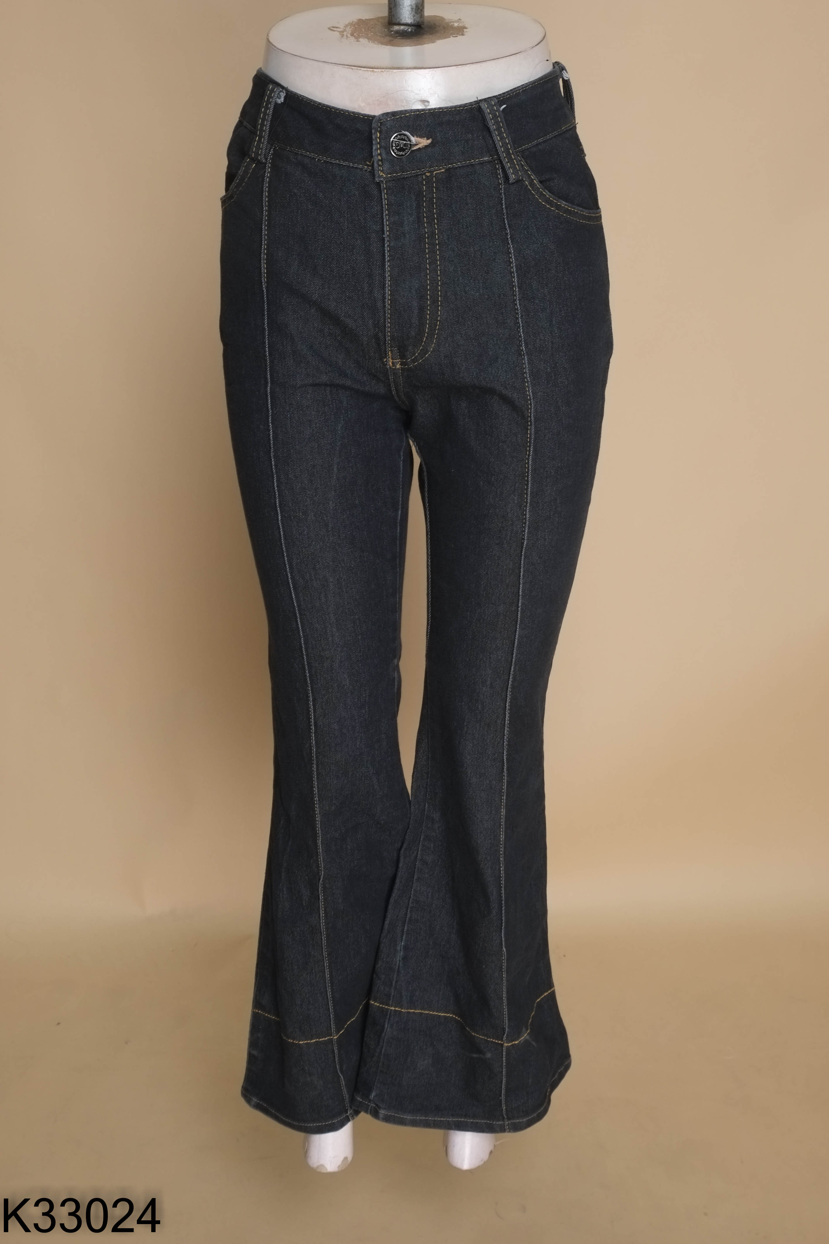 Quần jeans ROSABELLA xanh đen dáng loe