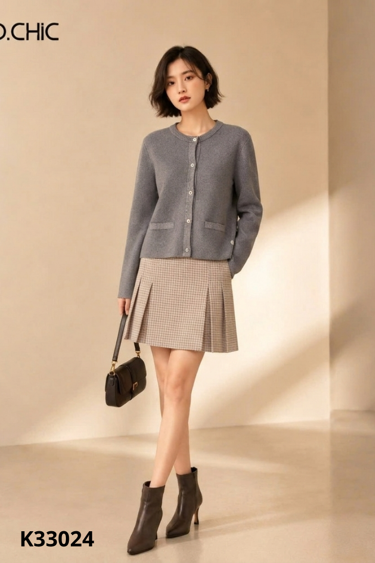 NEWTAG Chân váy D.CHIC be họa tiết