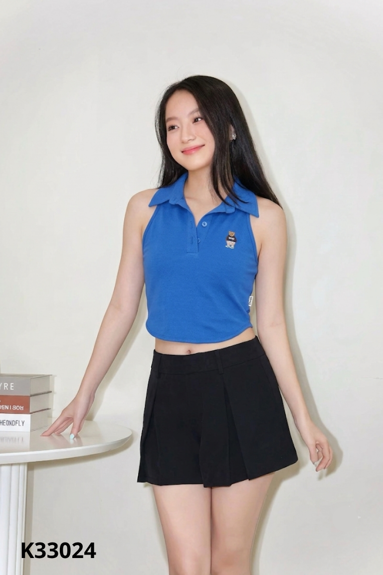 Áo xanh coban WHO.A.U thêu gấu(Xuất)