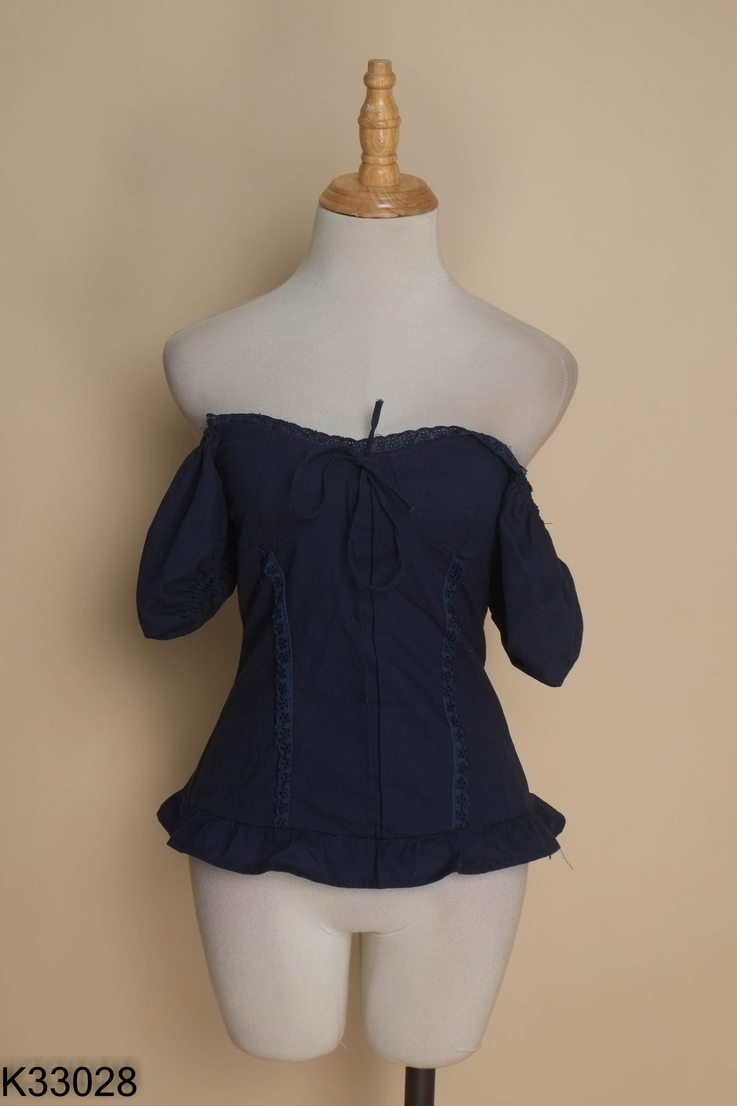Áo linen xanh than