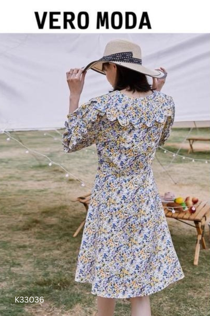Váy be hoa VERO MODA phối bèo