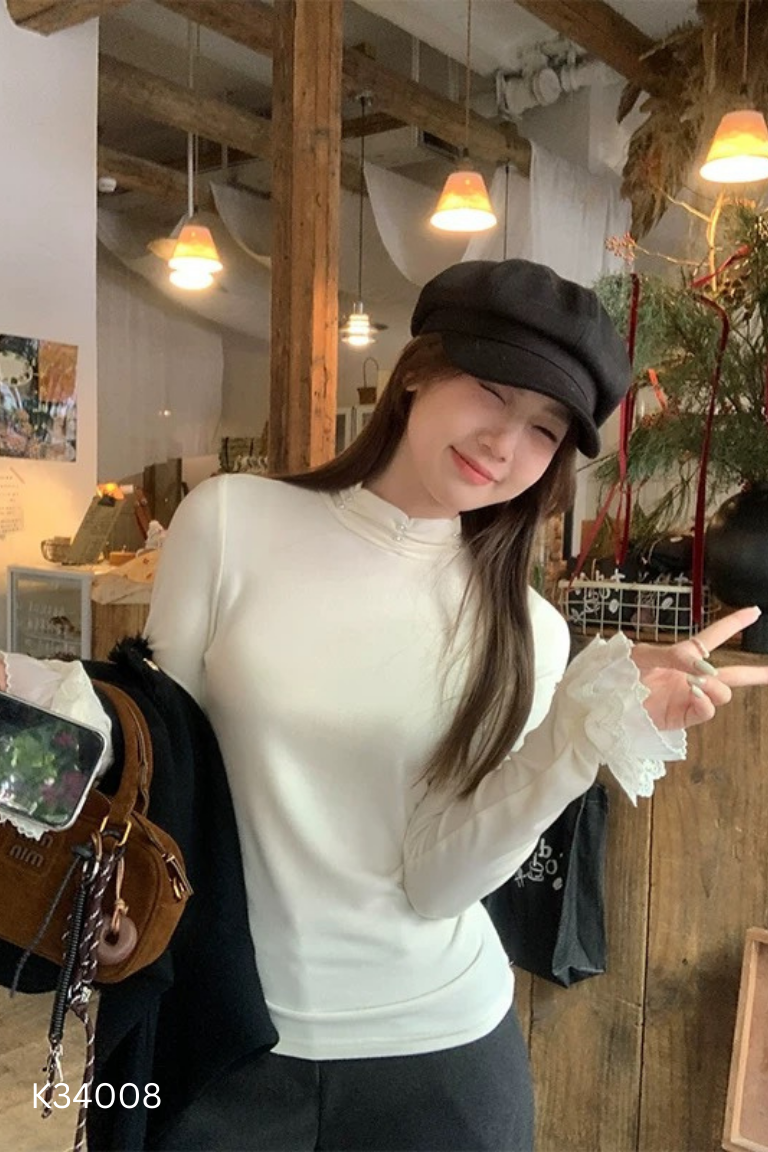 NEWTAG Áo be cổ đính ngọc