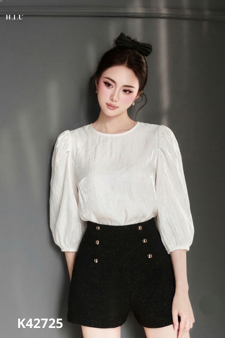 Áo organza BEAUTE BY V trắng