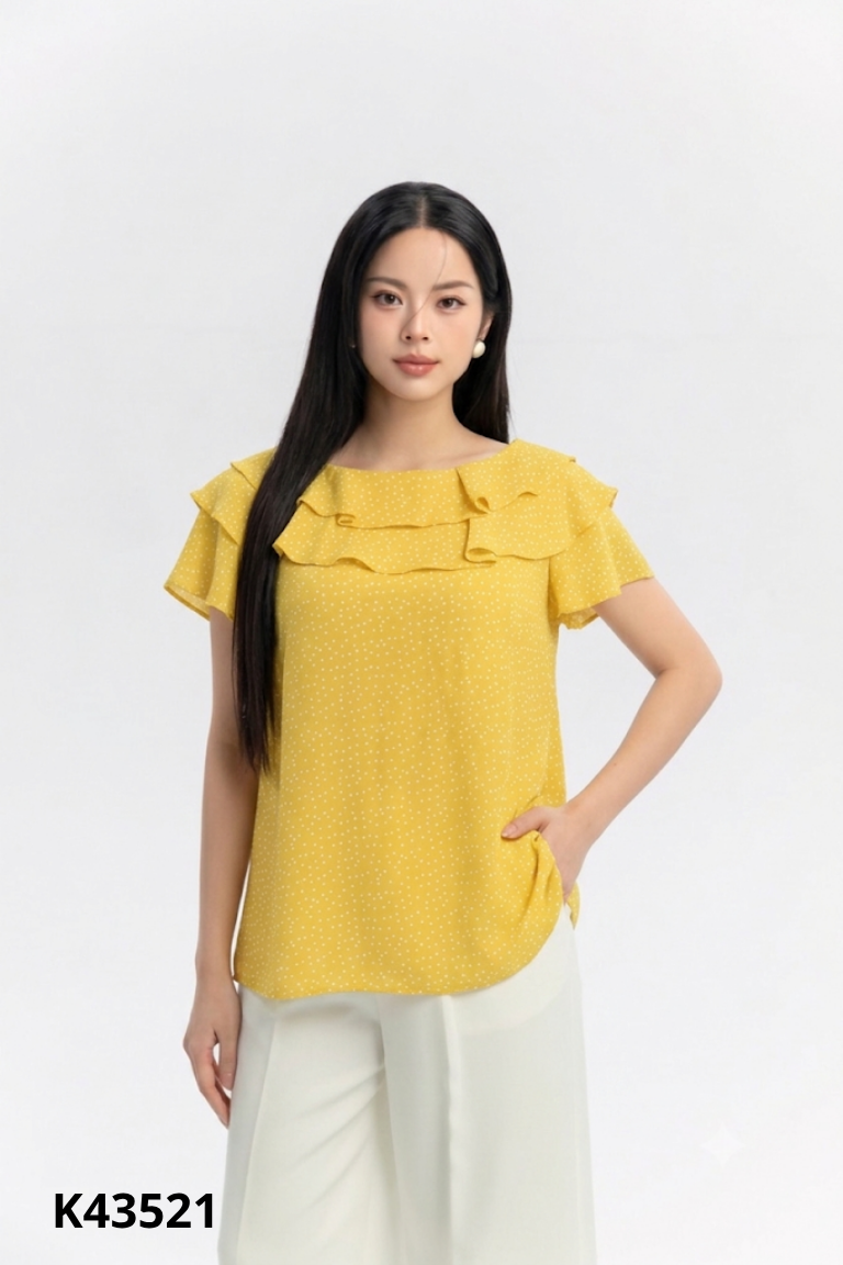 Áo vàng NEM chấm bi phối bèo