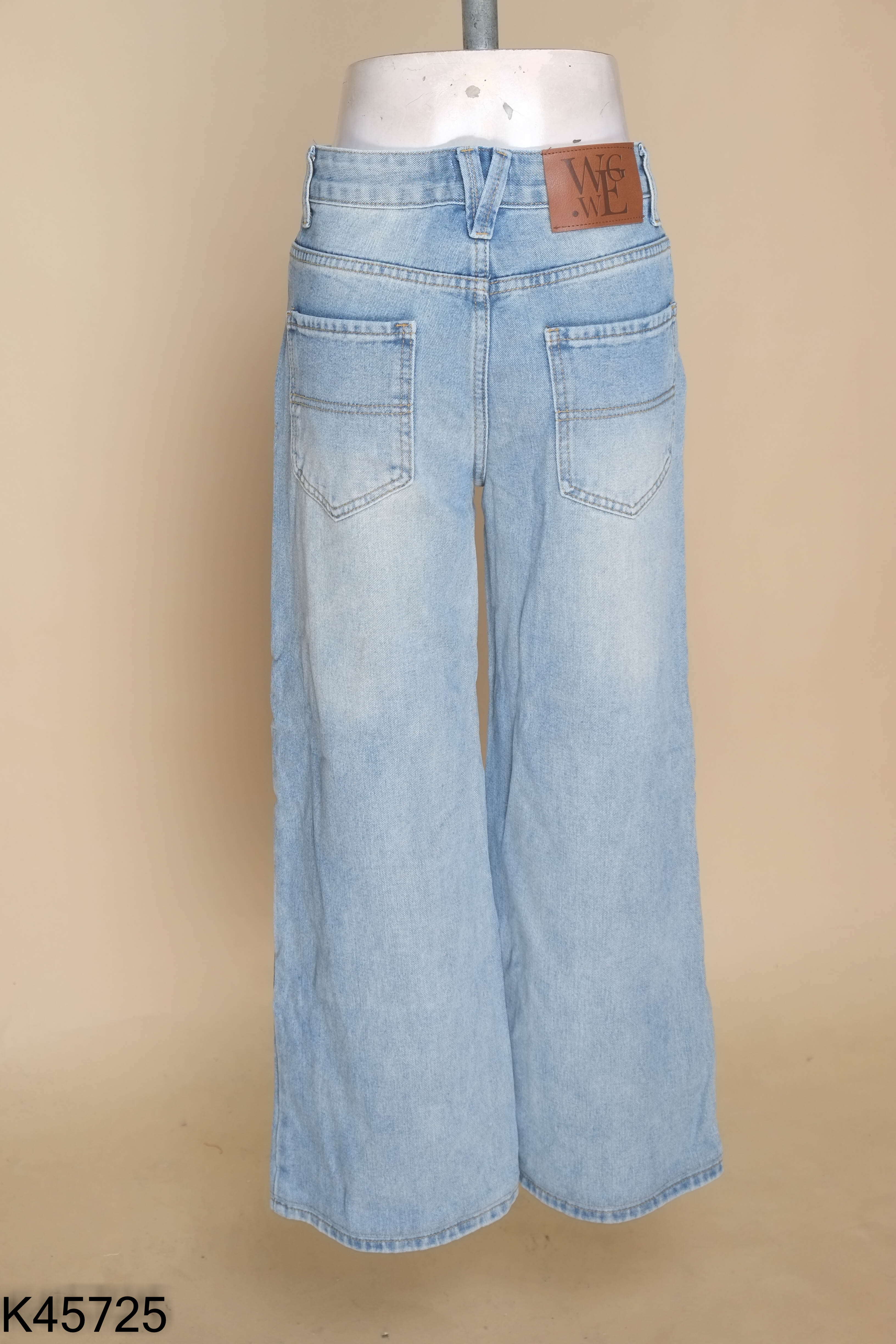 Quần WGWE jeans xanh suông