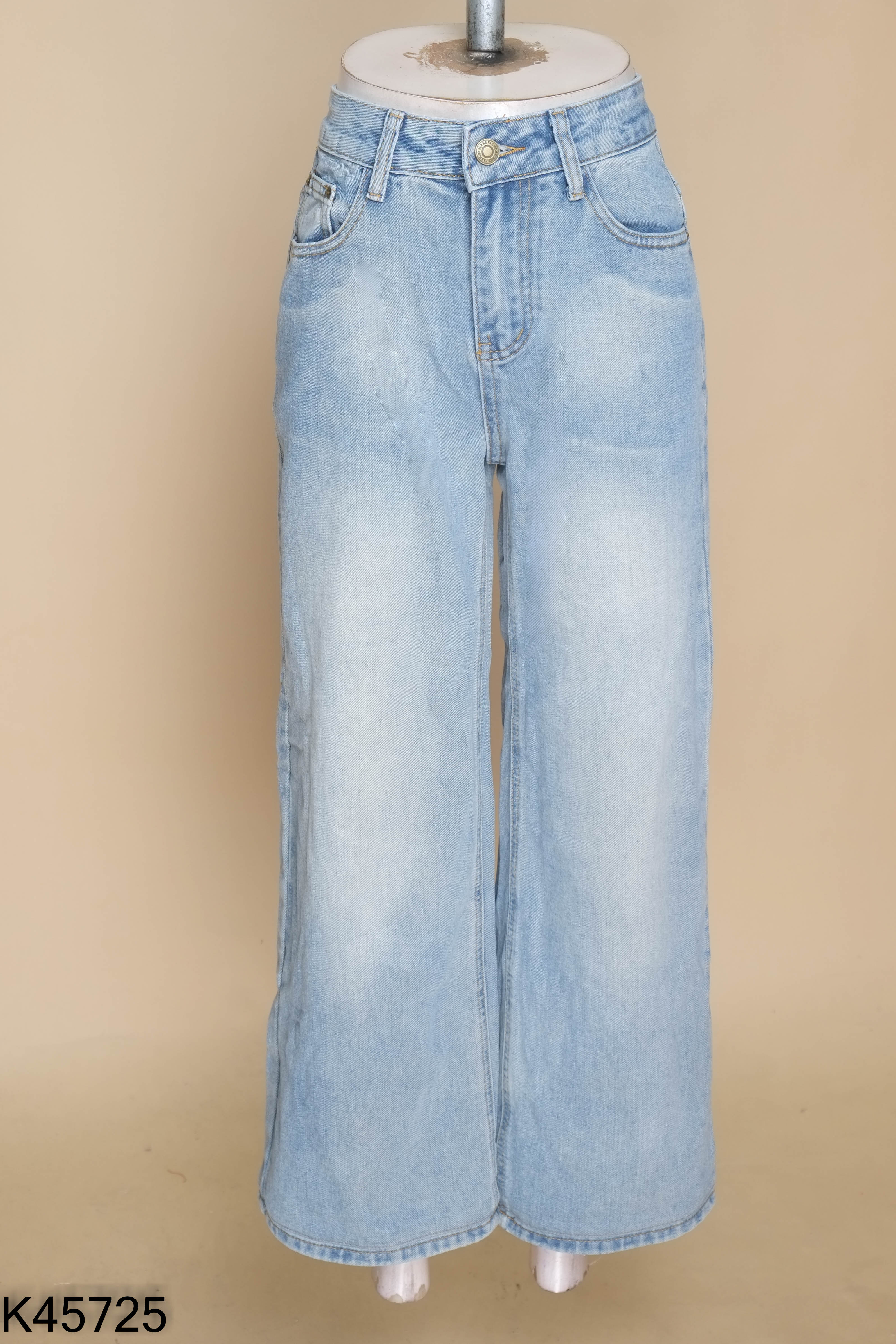 Quần WGWE jeans xanh suông