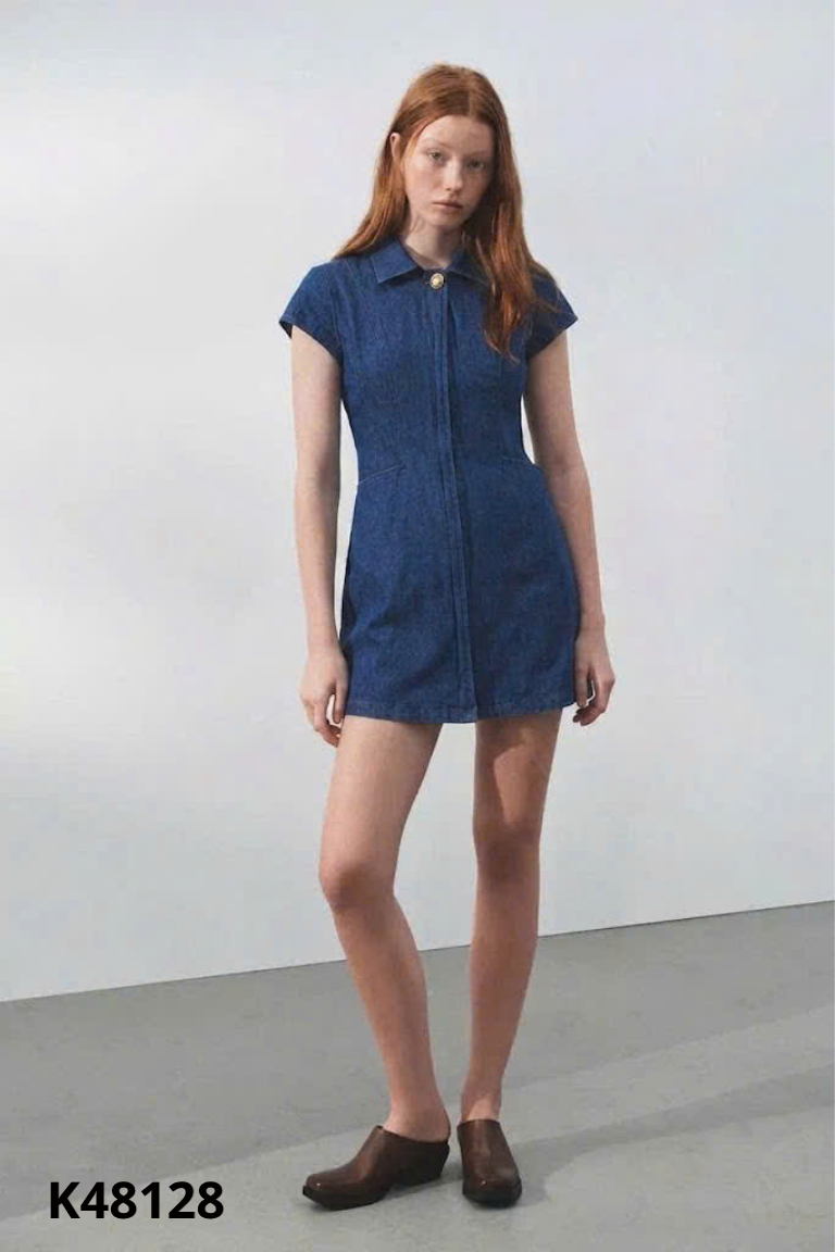 Váy DAISY jeans xanh kéo khóa