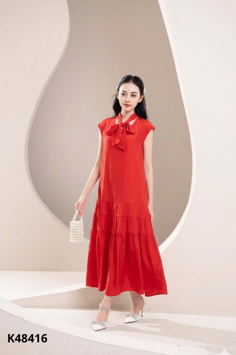 Váy KANA đỏ buộc nơ