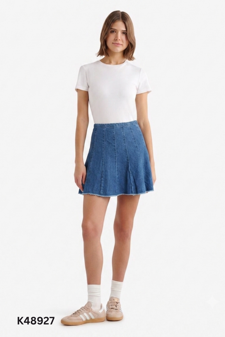 Chân váy jeans ZARA xanh xòe (XUẤT)