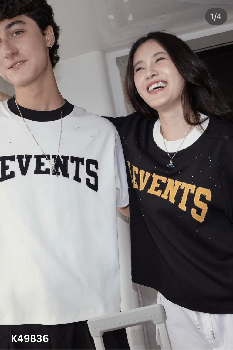 Áo đen LEVENT chữ vàng