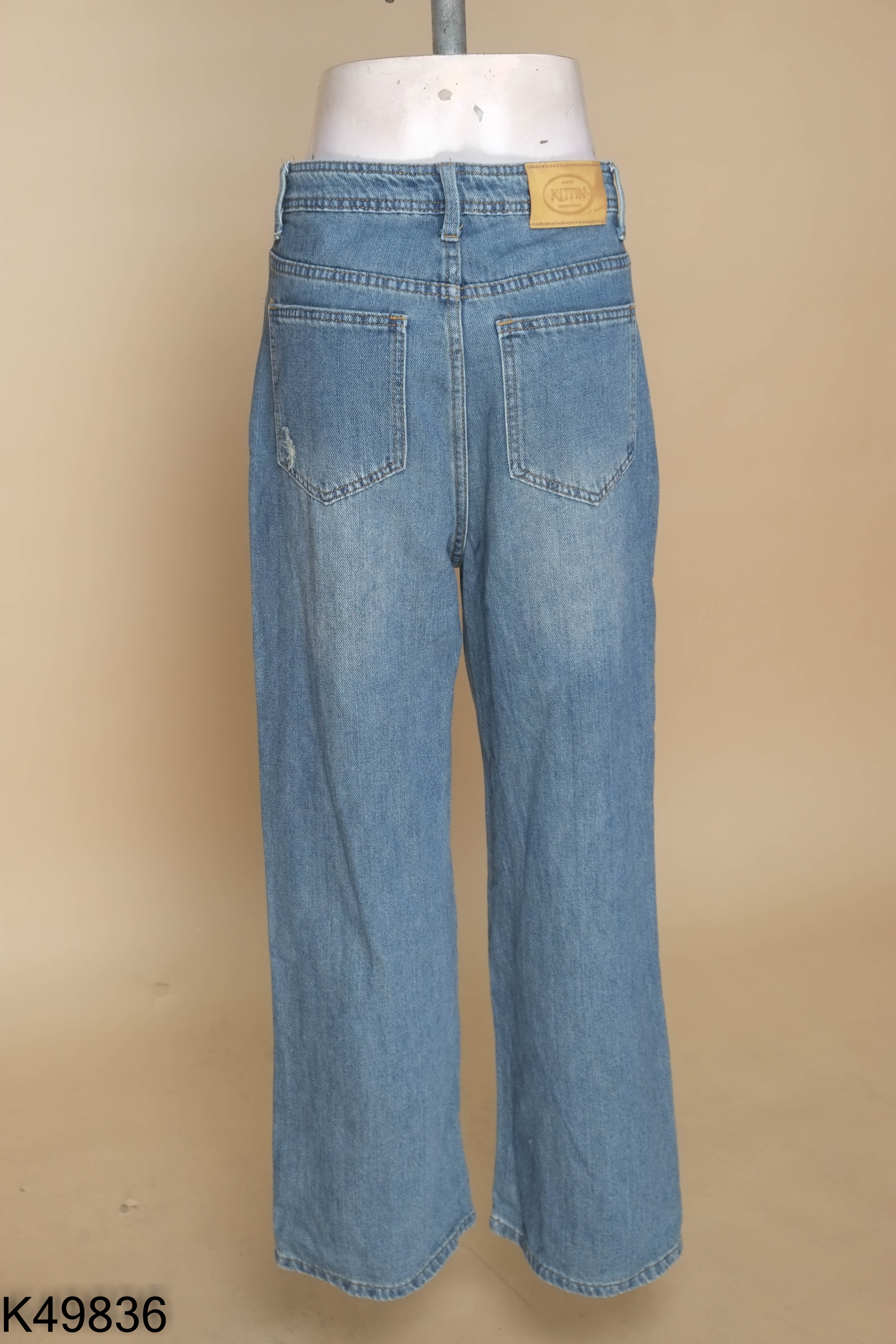Quần jeans KITTIN xanh trơn