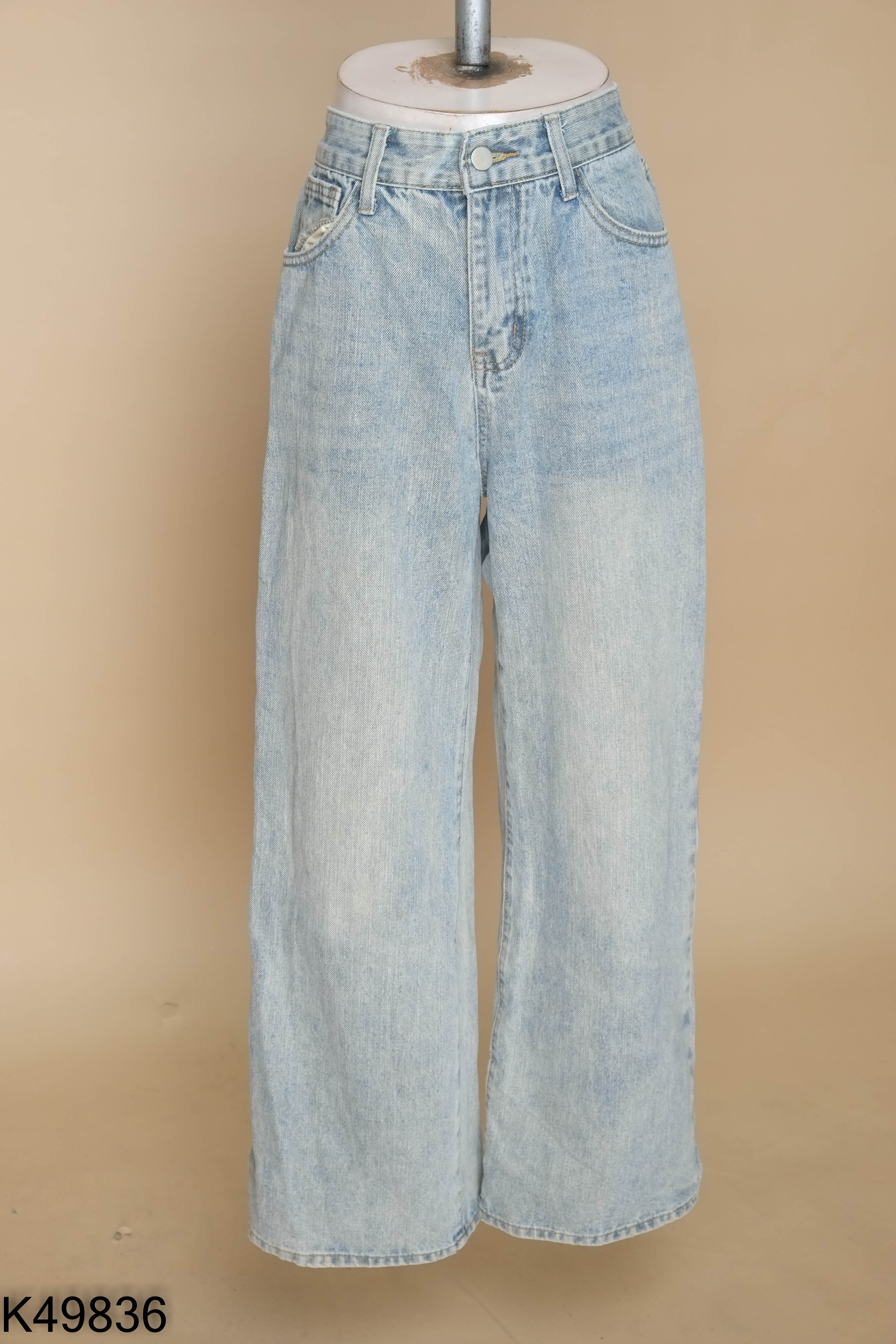 Quần jeans WGWE xanh bạc