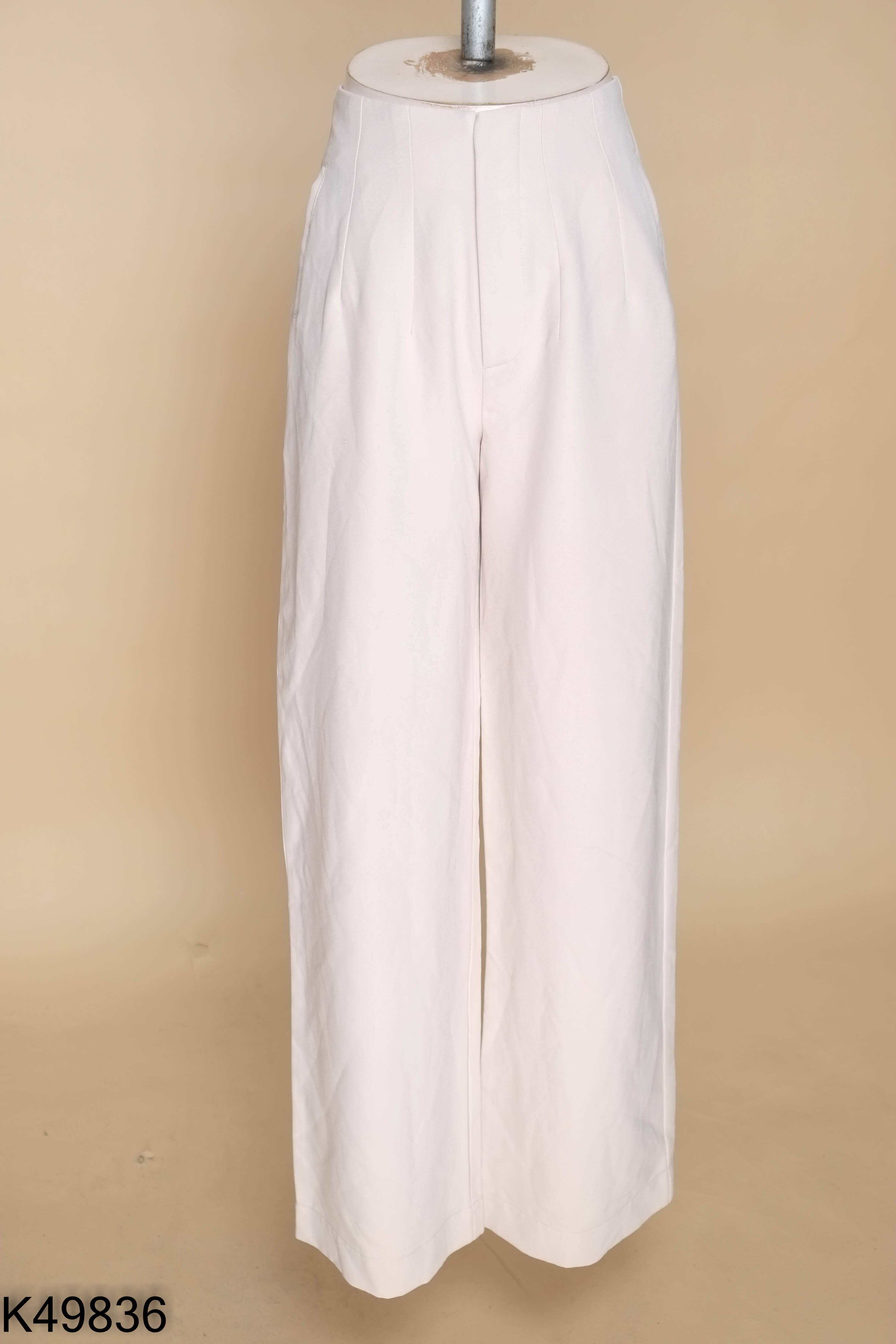 Quần be LAMIN ly eo