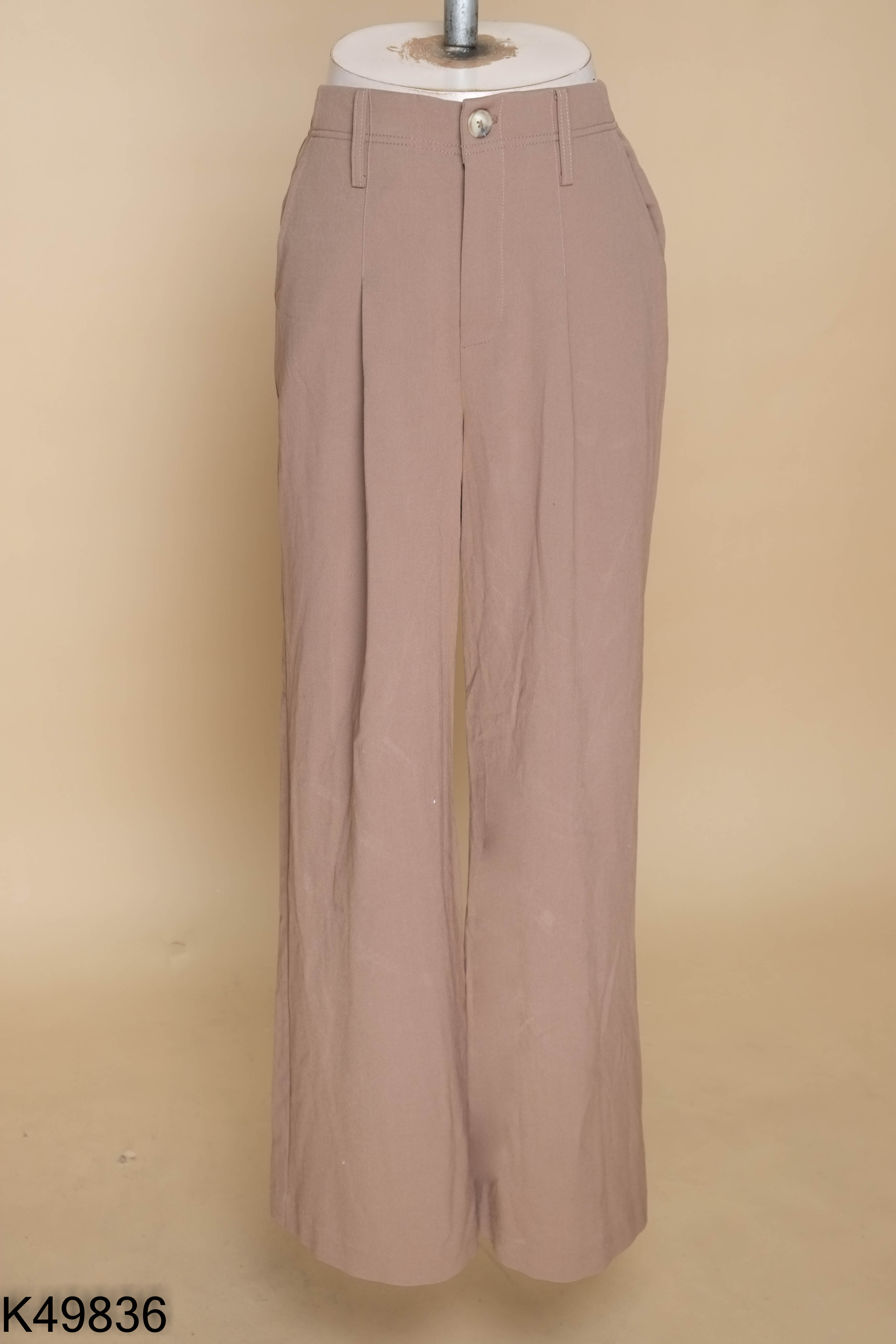 Quần suông THEKAT.SHOP nâu be