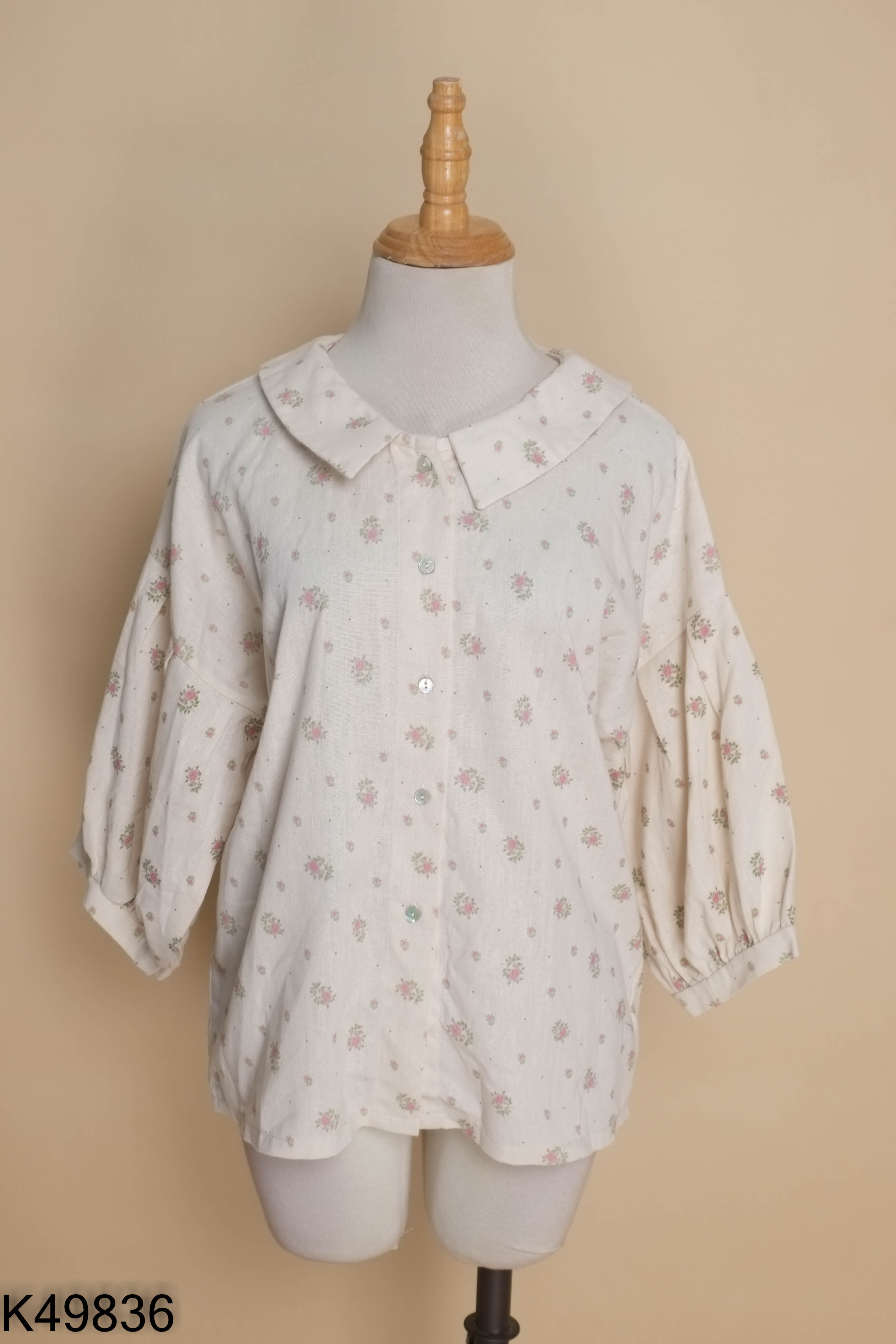 Áo linen MÌNH LÀ KHOAI be hoa