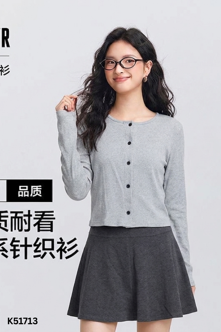 Set bộ váy xám