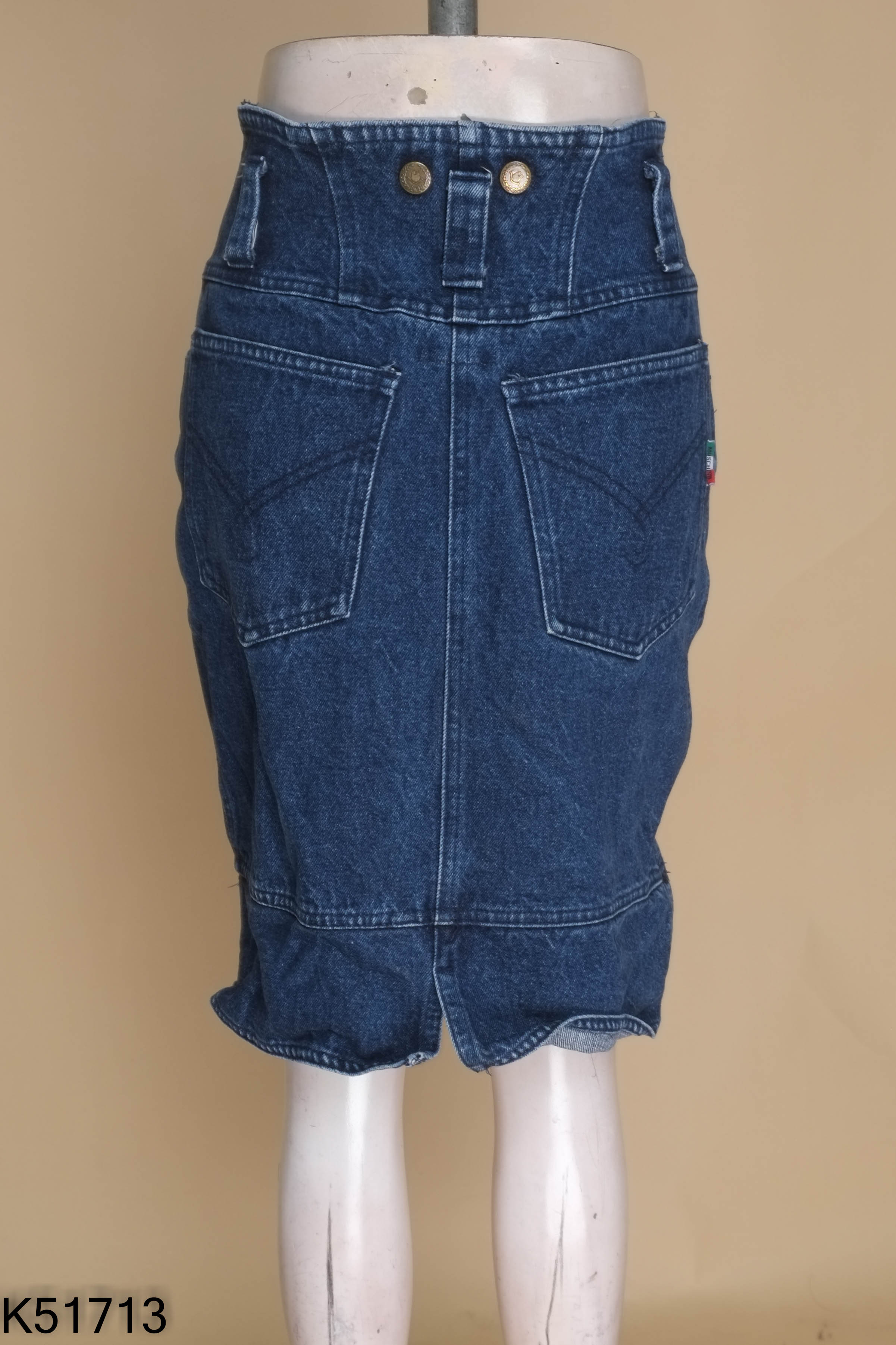 Chân váy jeans xanh MOSCHINO