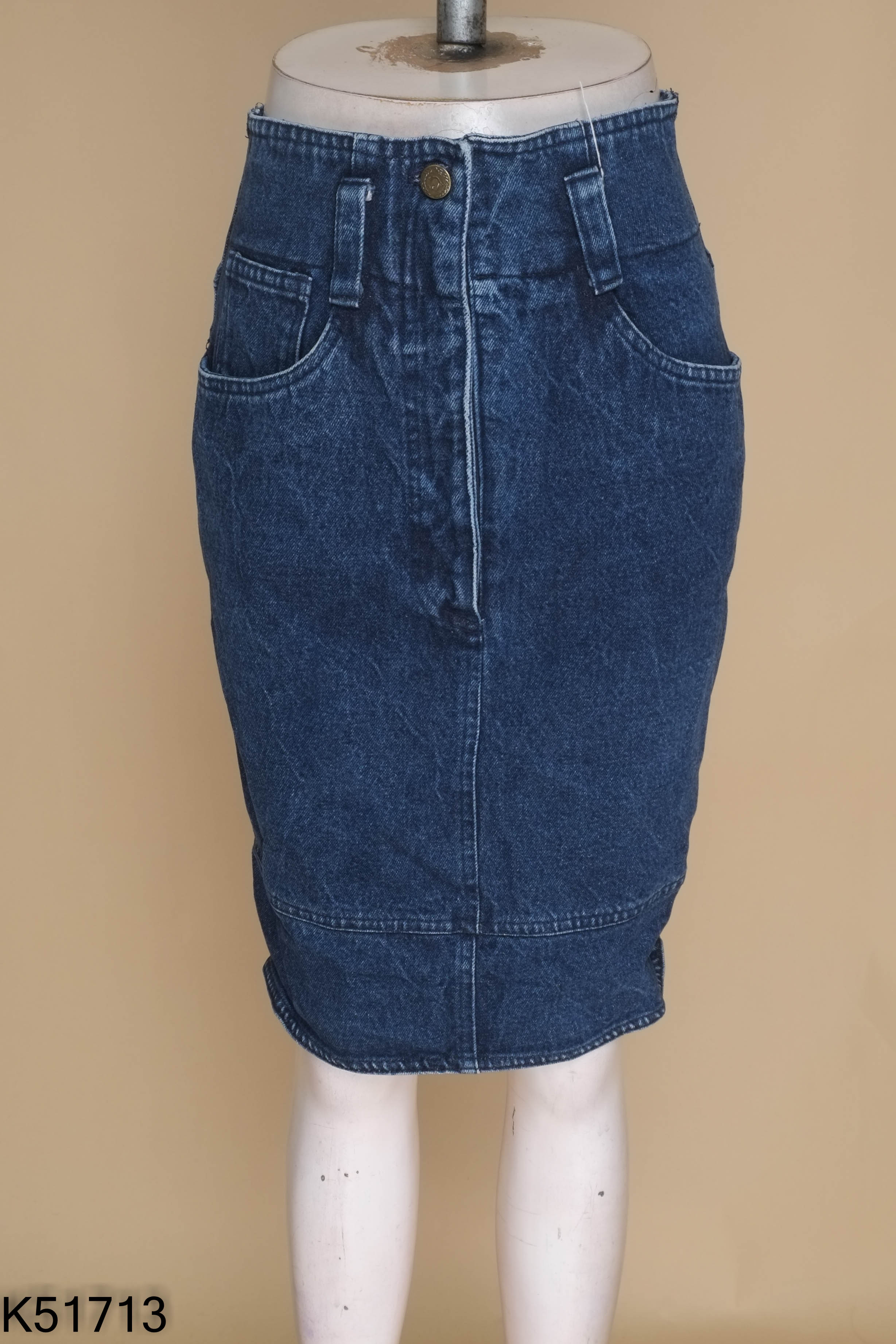 Chân váy jeans xanh MOSCHINO