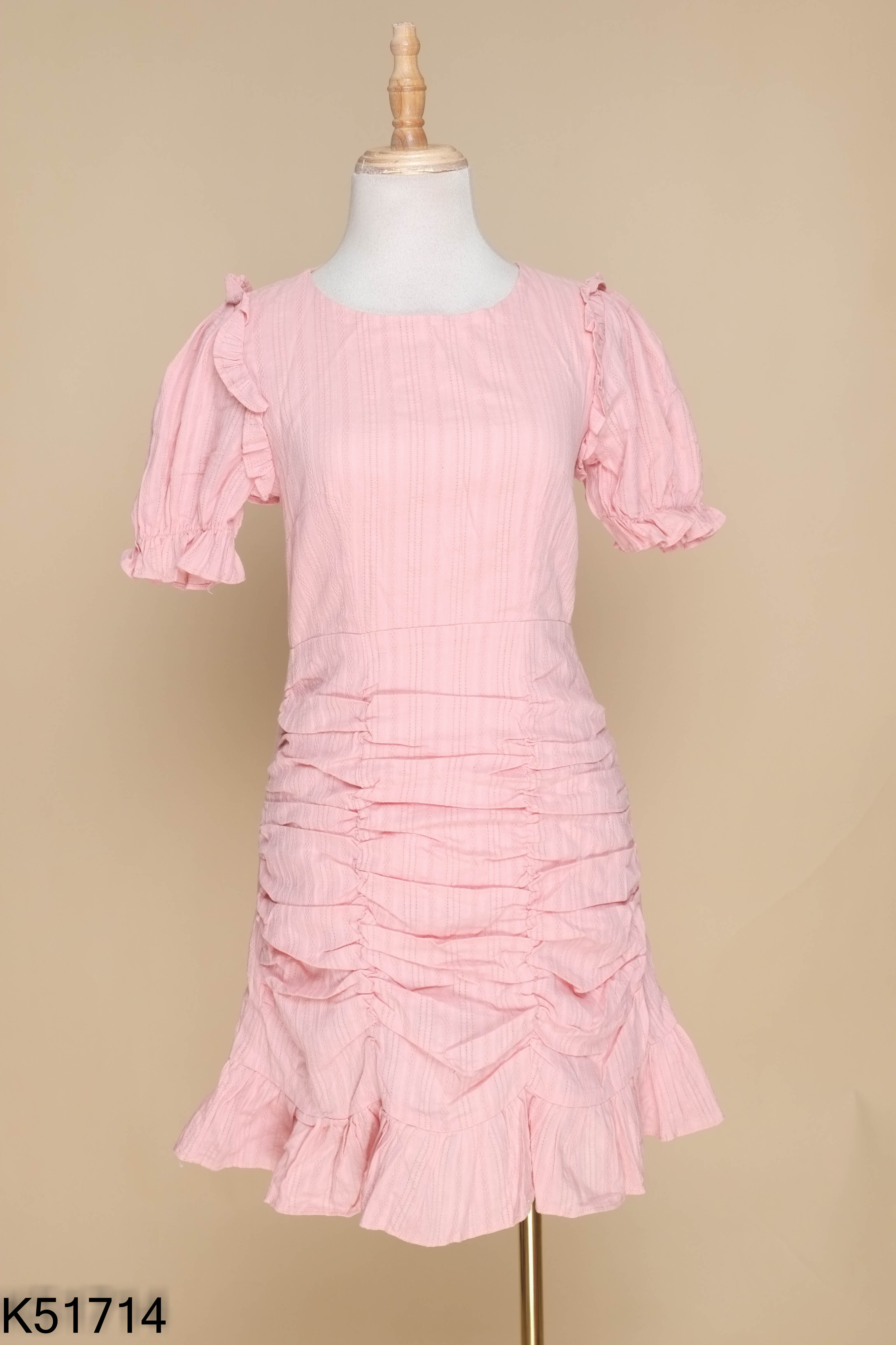 NEWTAG váy hồng thô nhúm