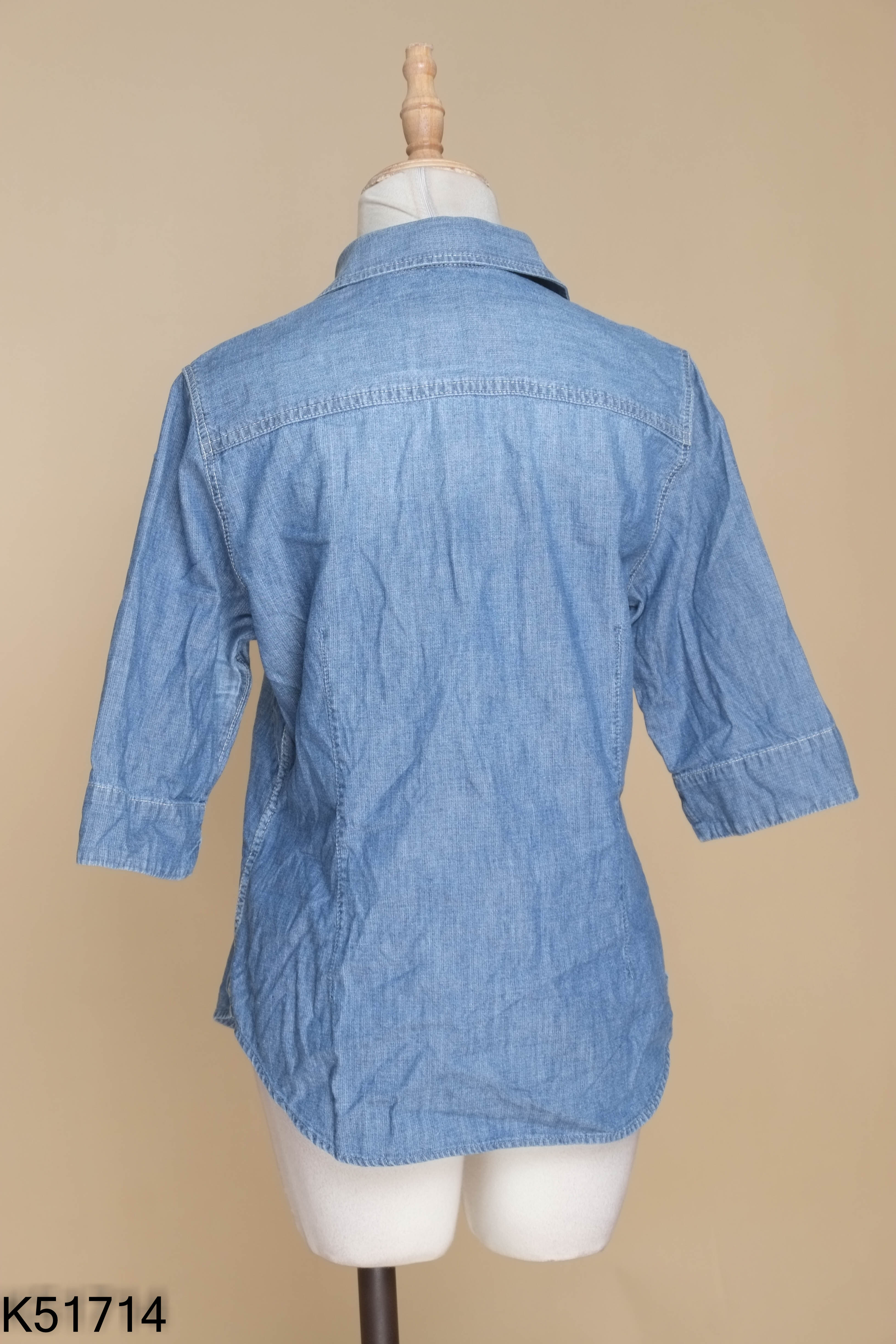 Áo sơ mi jeans xanh