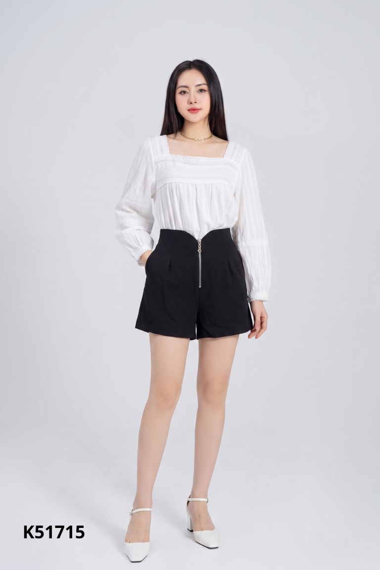 Set áo trắng lưới+quần