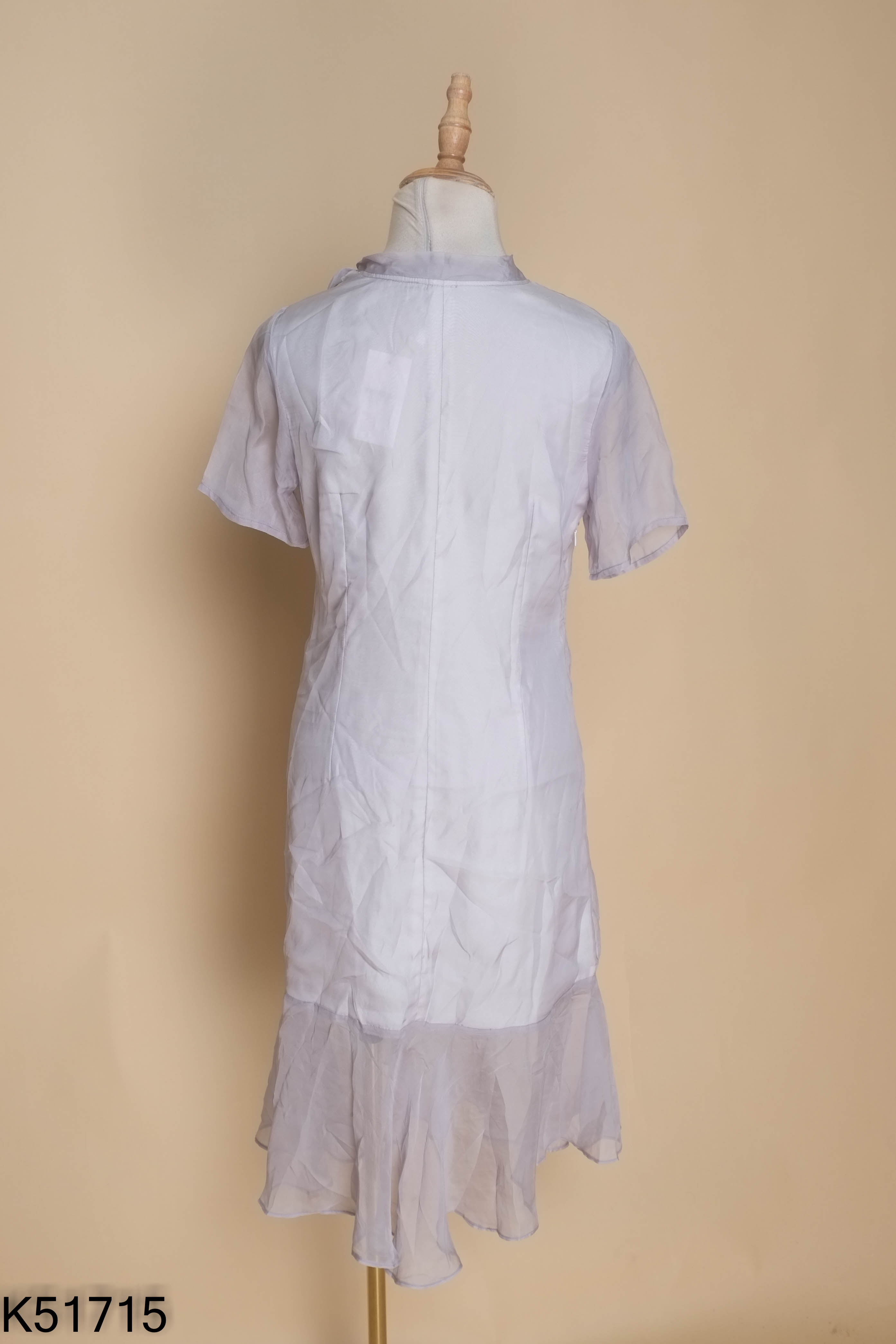 Váy đũi xanh buộc nơ PHI