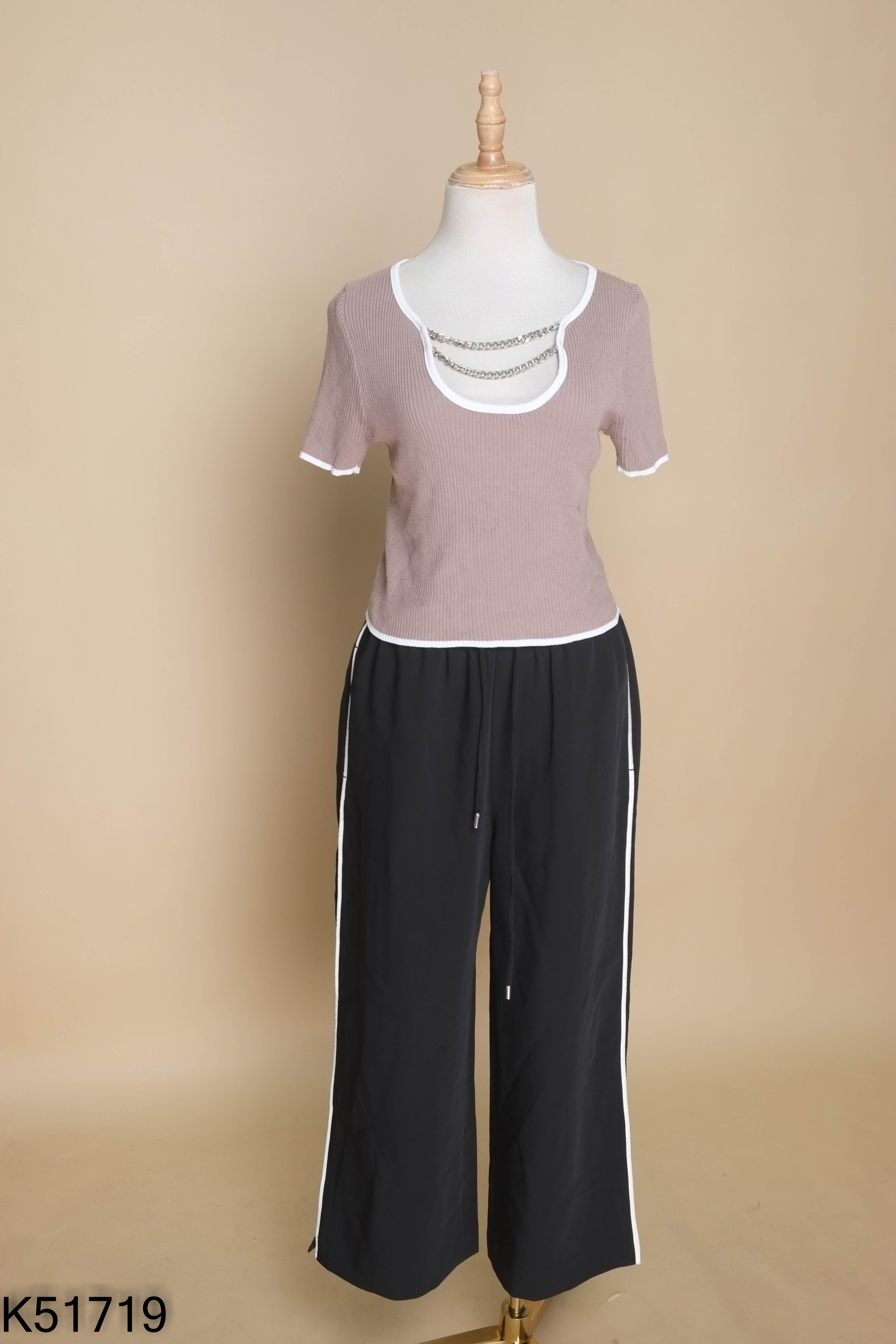 Set len nâu+quần