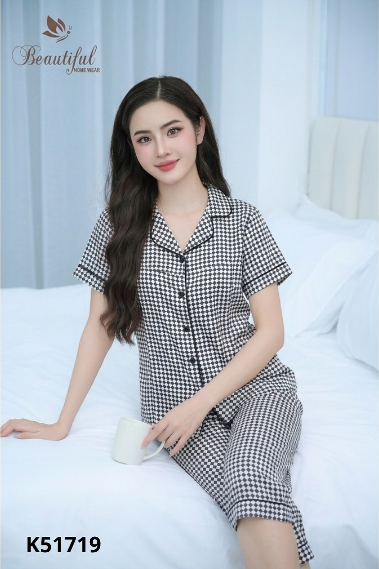 Set ngủ B2 MUM trắng họa tiết+quần