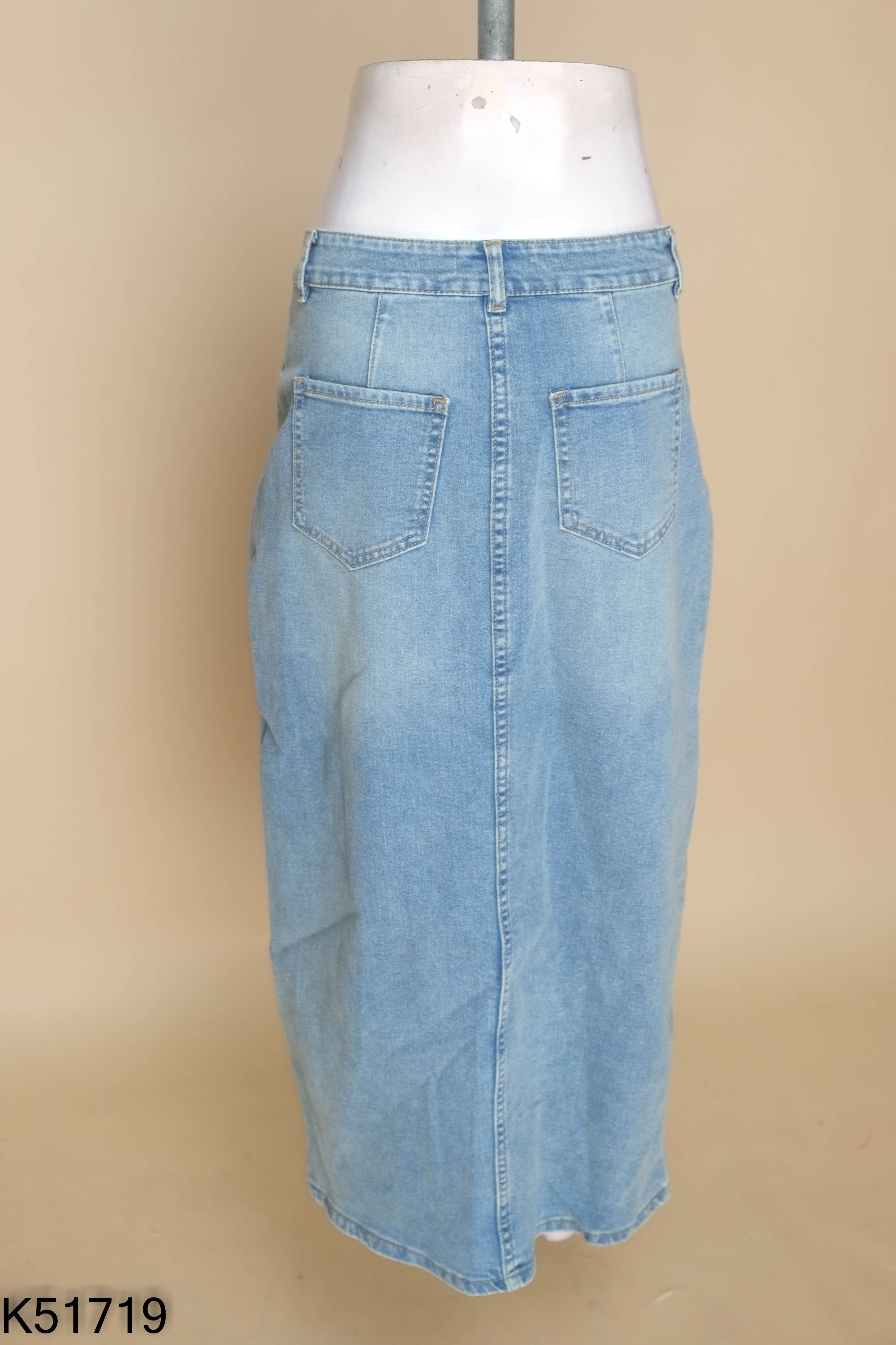 Chân váy jeans T'ACHI xanh