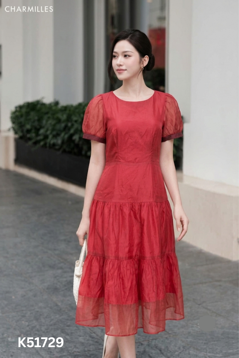 Váy voan KOREAN SHION đỏ