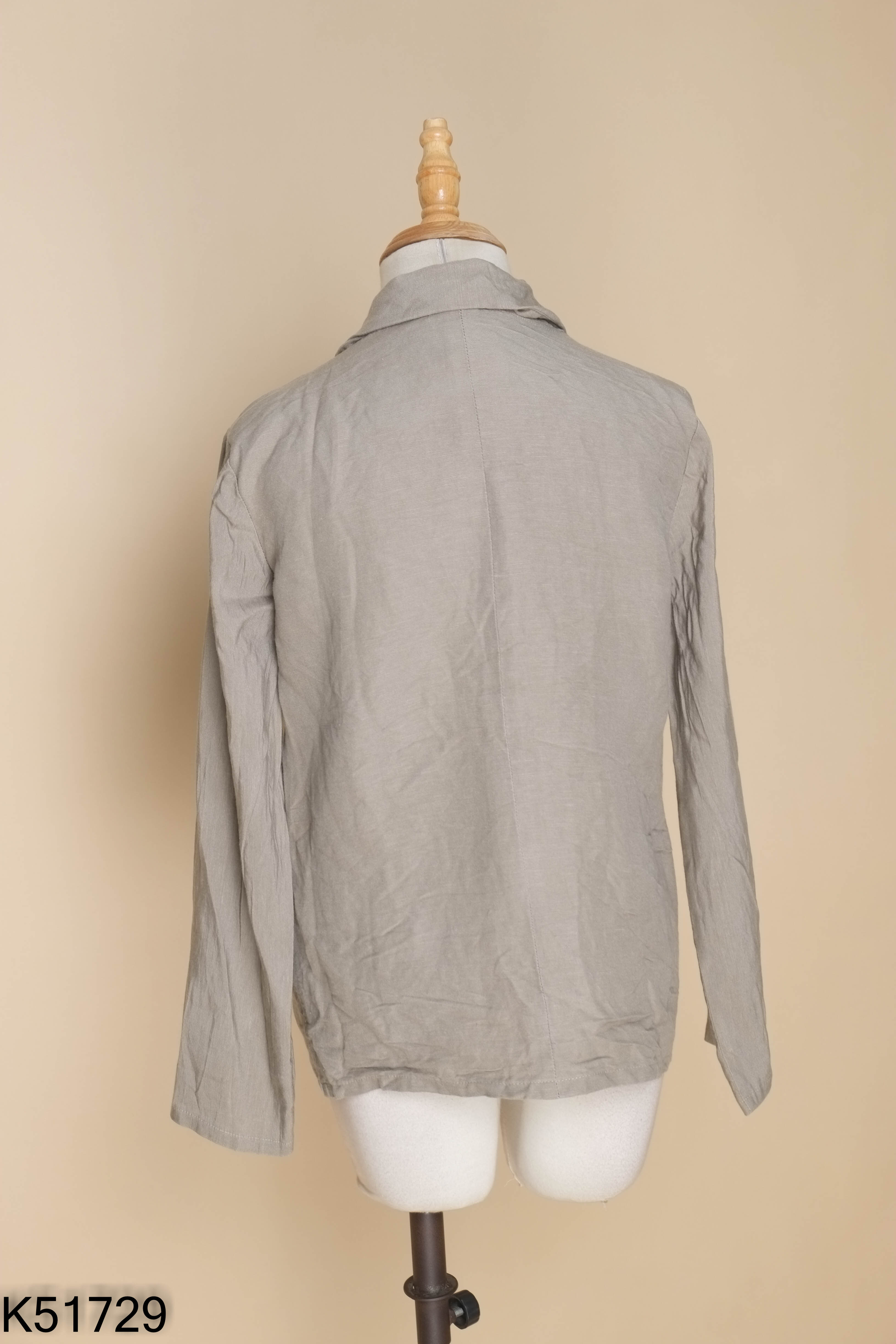 Áo blazer nâu trơn