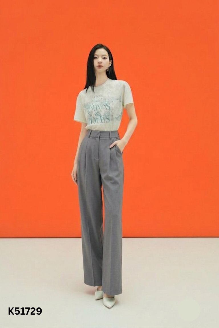 Quần dài xám trơn
