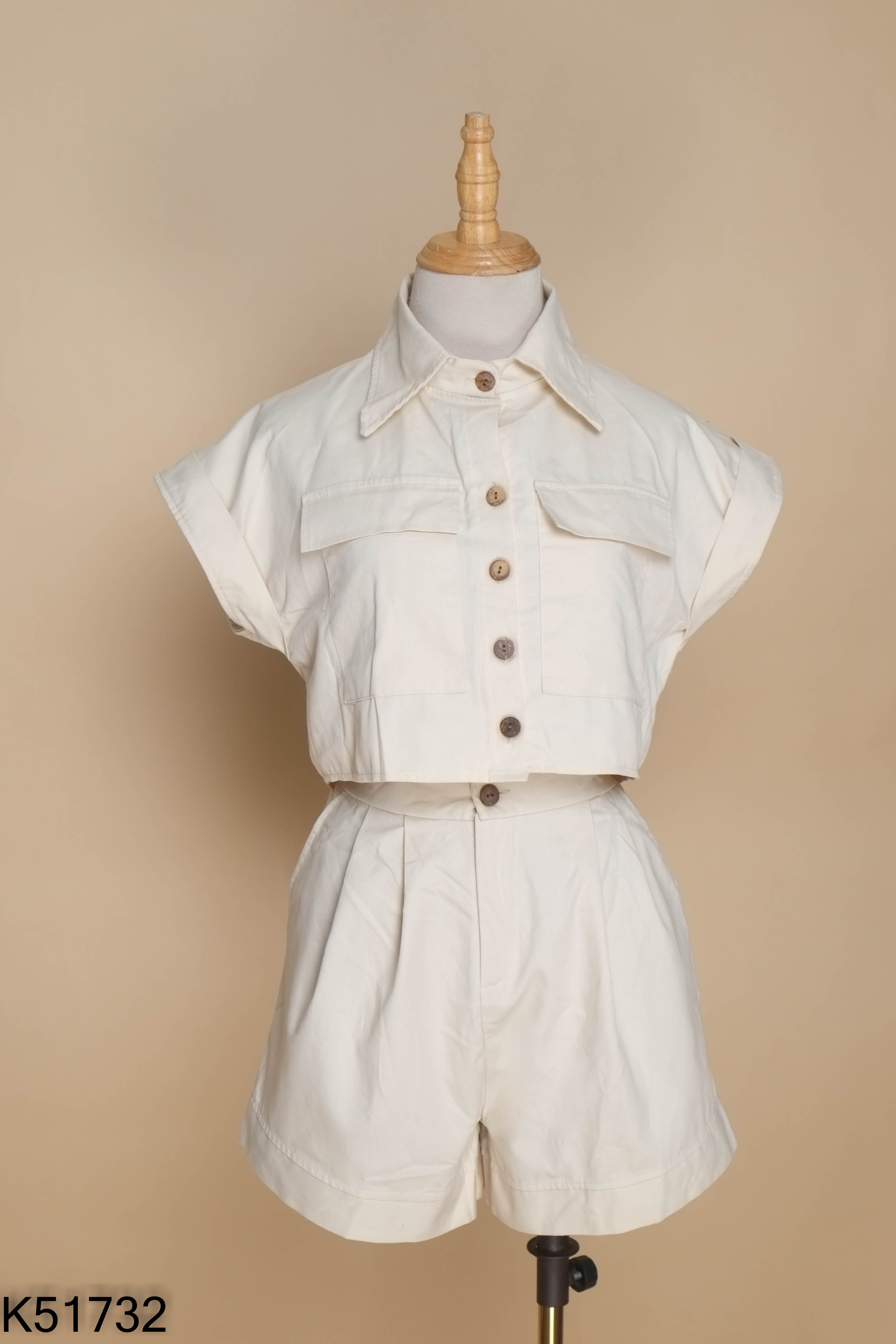 Set áo + quần short be trơn