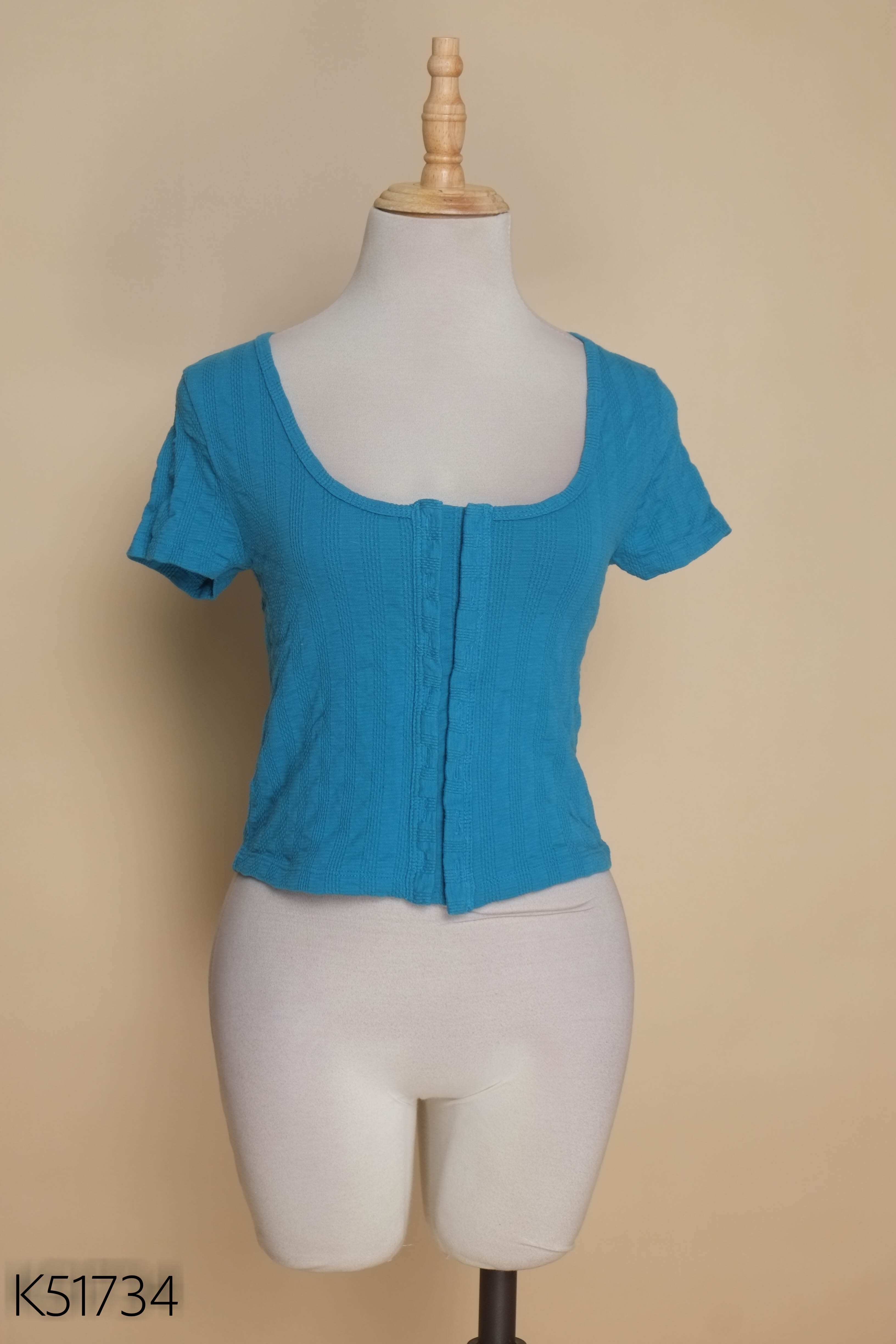 Áo xanh cố vịt SO croptop