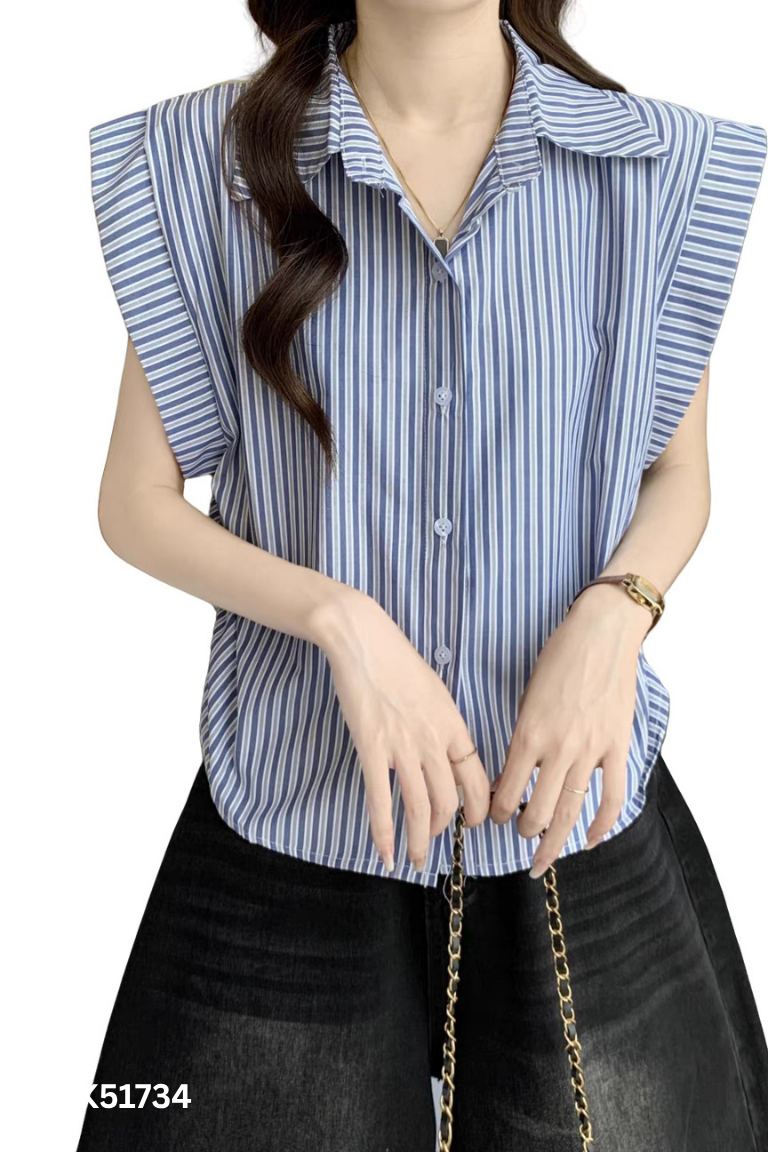 Áo xanh kẻ sọc sát nách