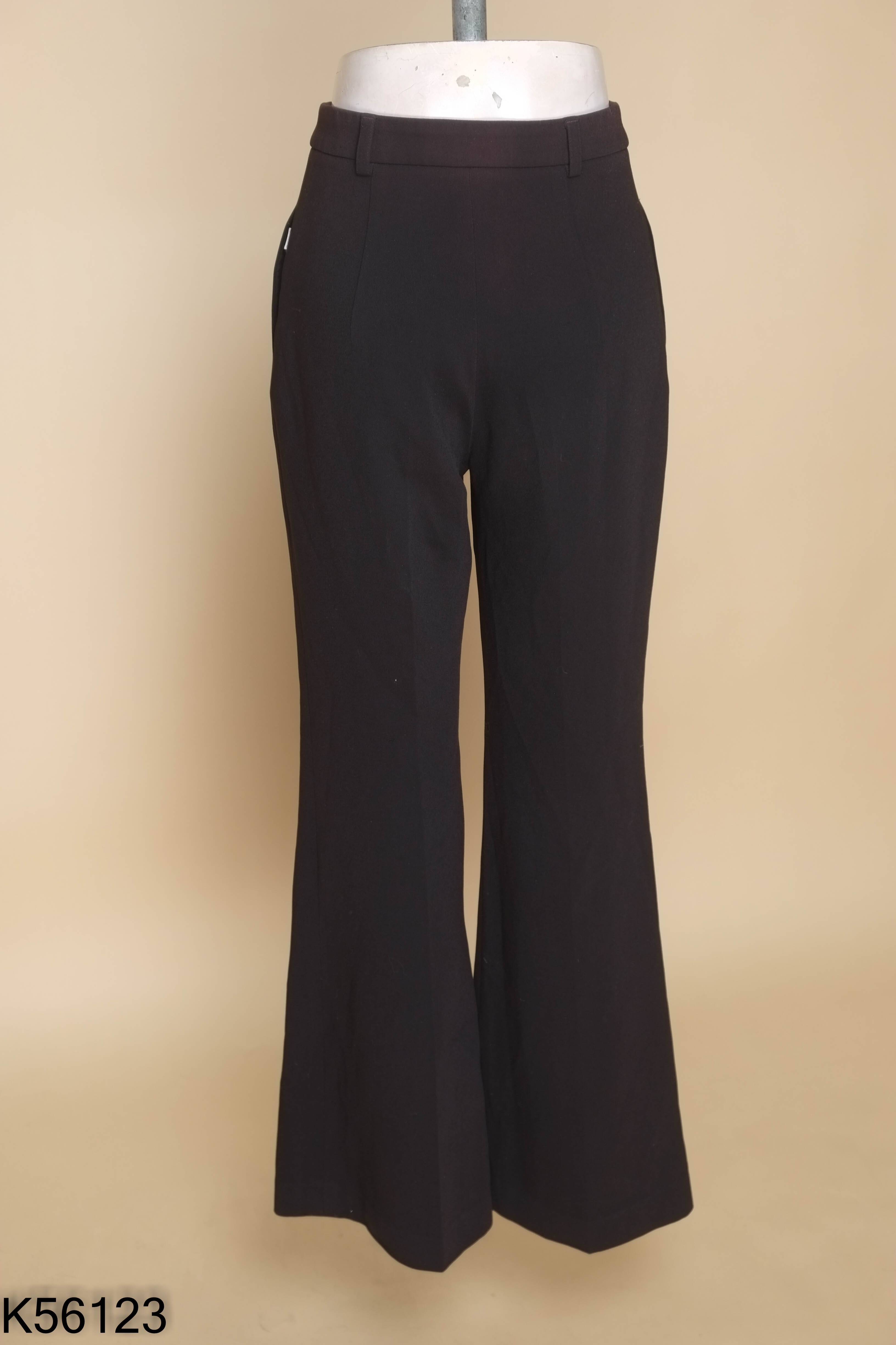 Quần D.CHIC vải đen ống rộng