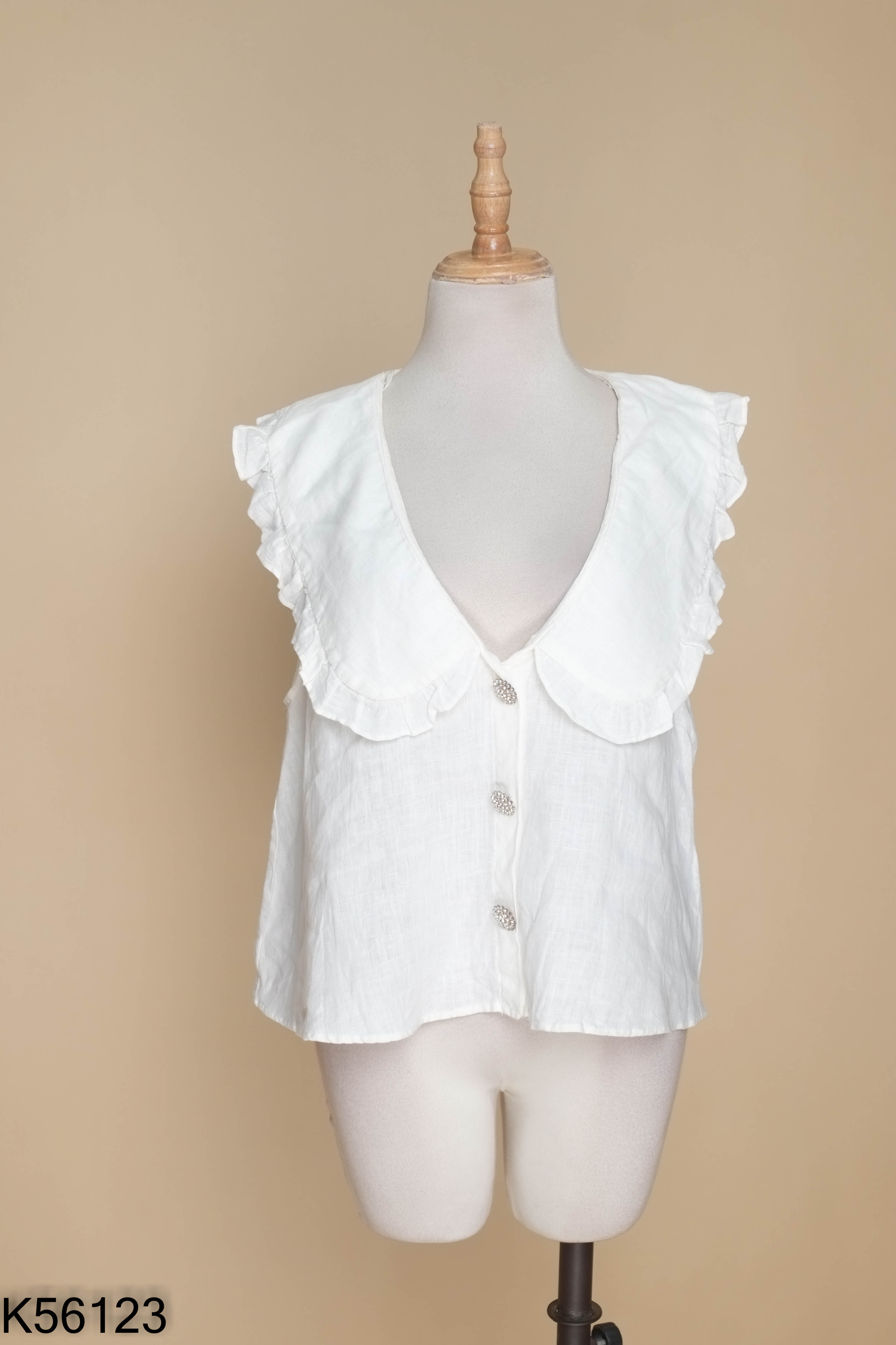 Áo ZARA sơ mi linen trắng