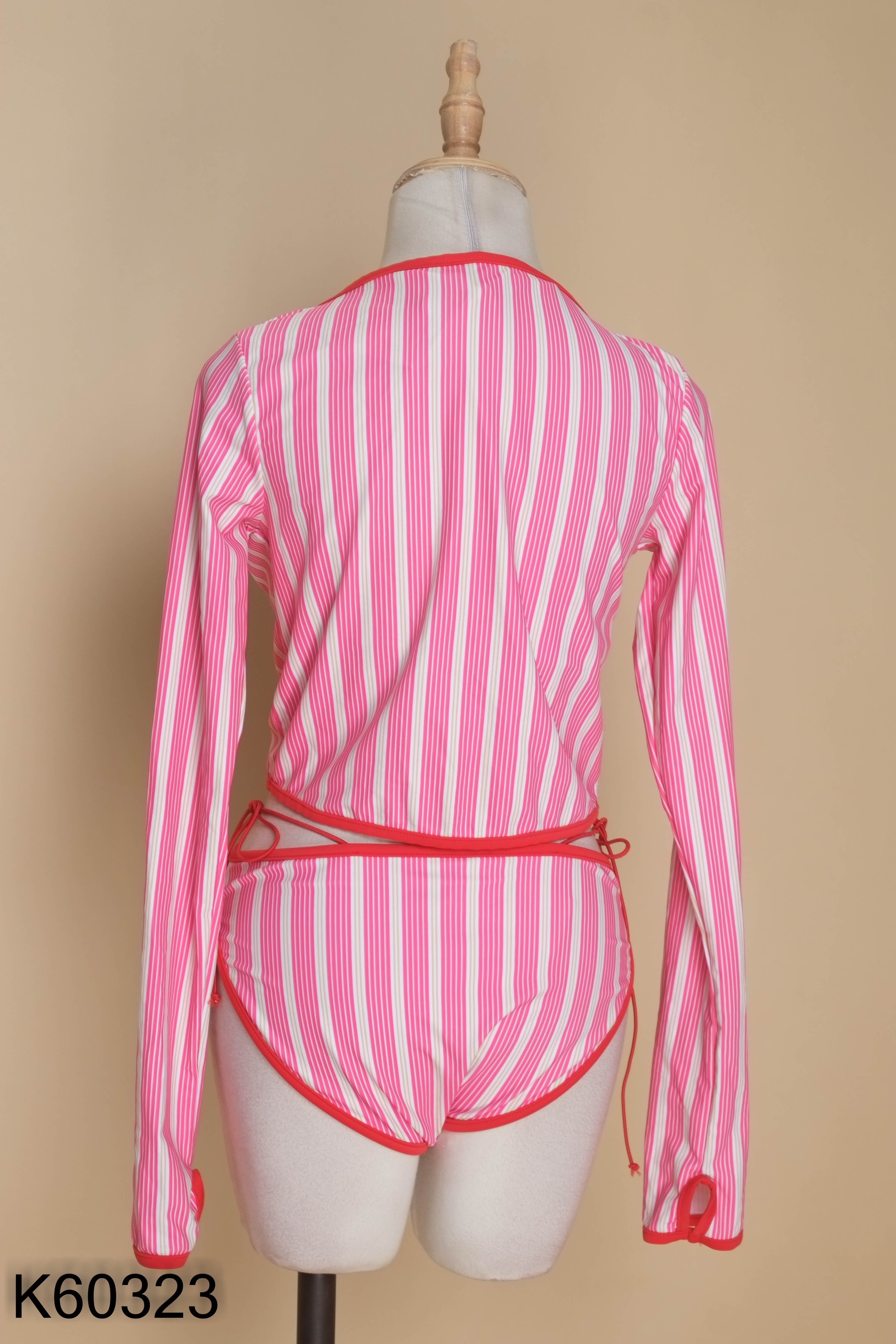 Set Bikini 3 mảnh hồng sọc