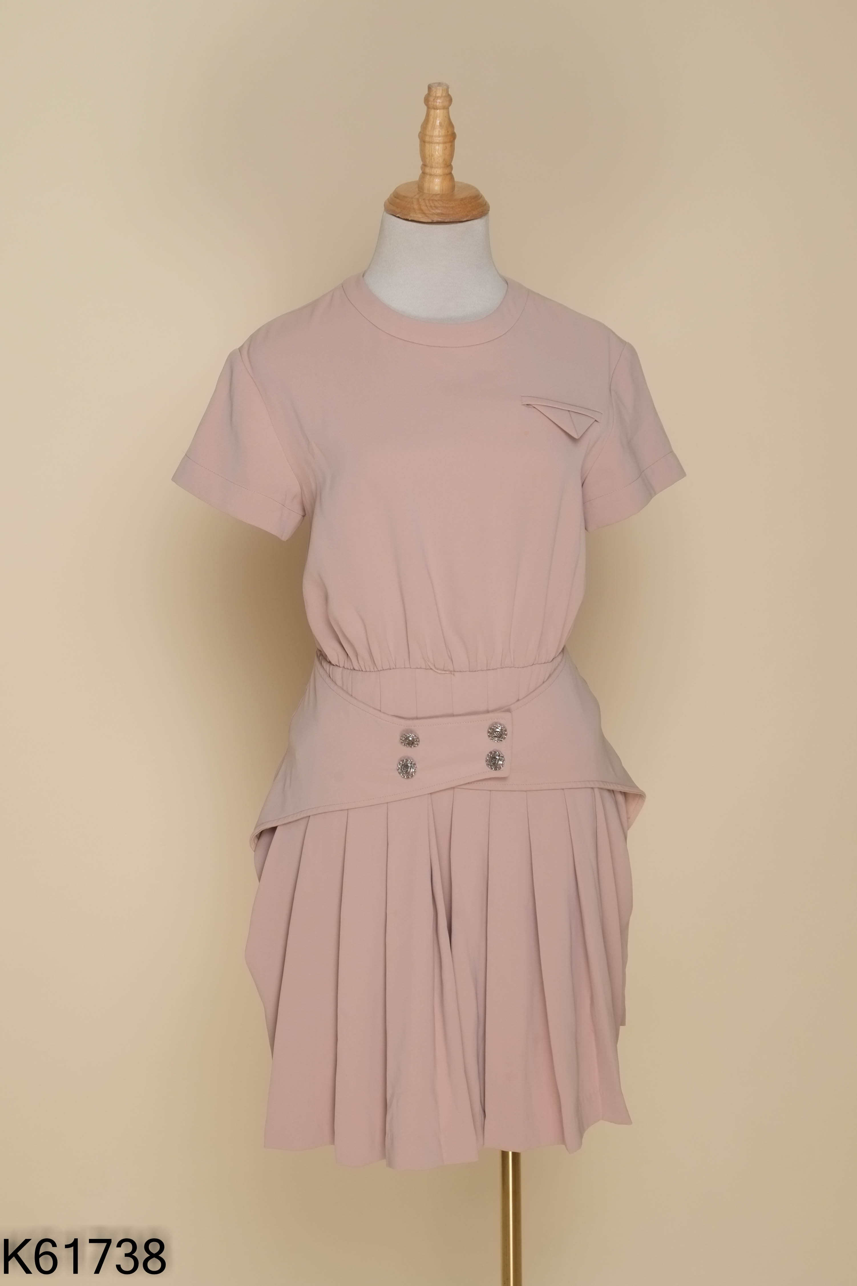 Váy IVY nâu cổ tròn
