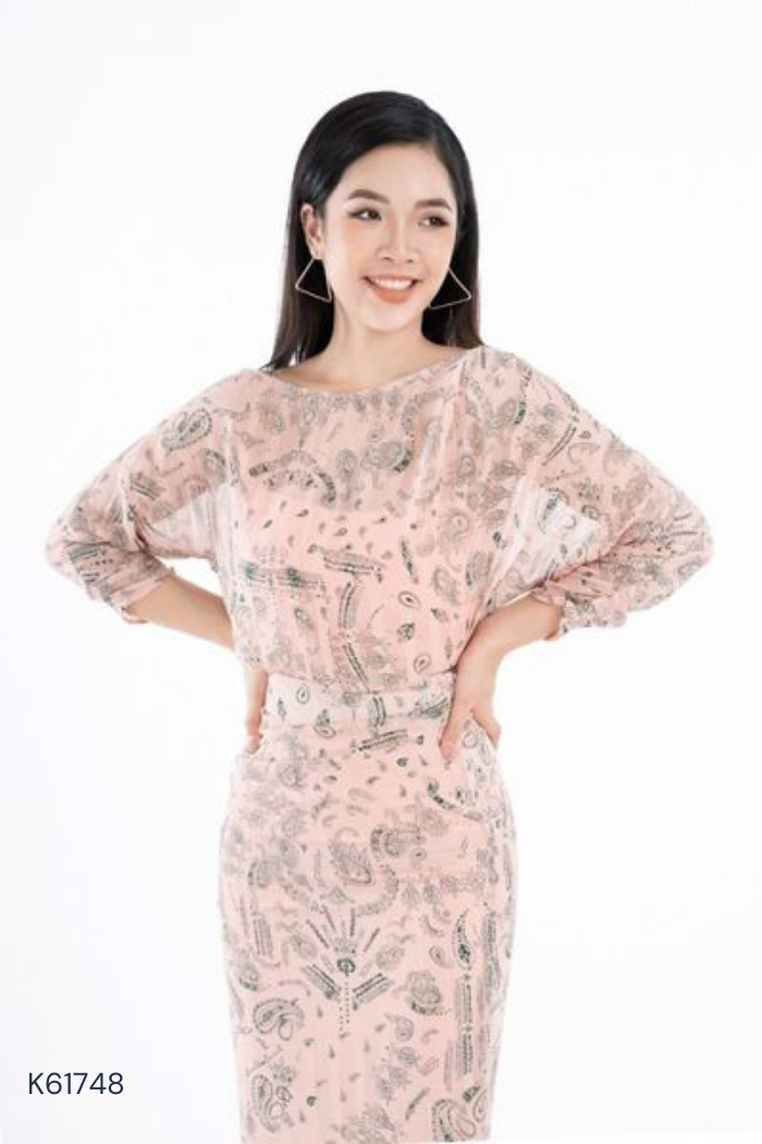 Set PANTIO voan hồng hoạ tiết 3 món