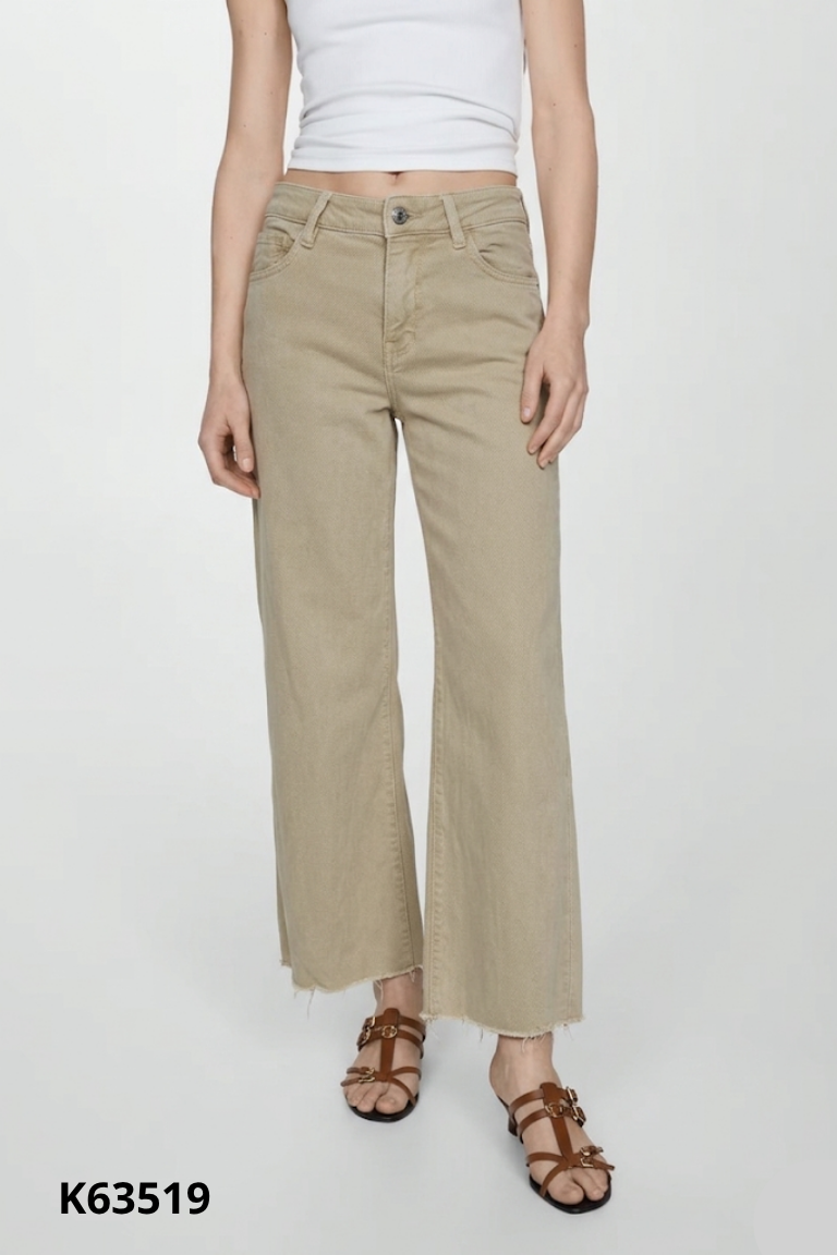 Quần jeans MANGO xanh be