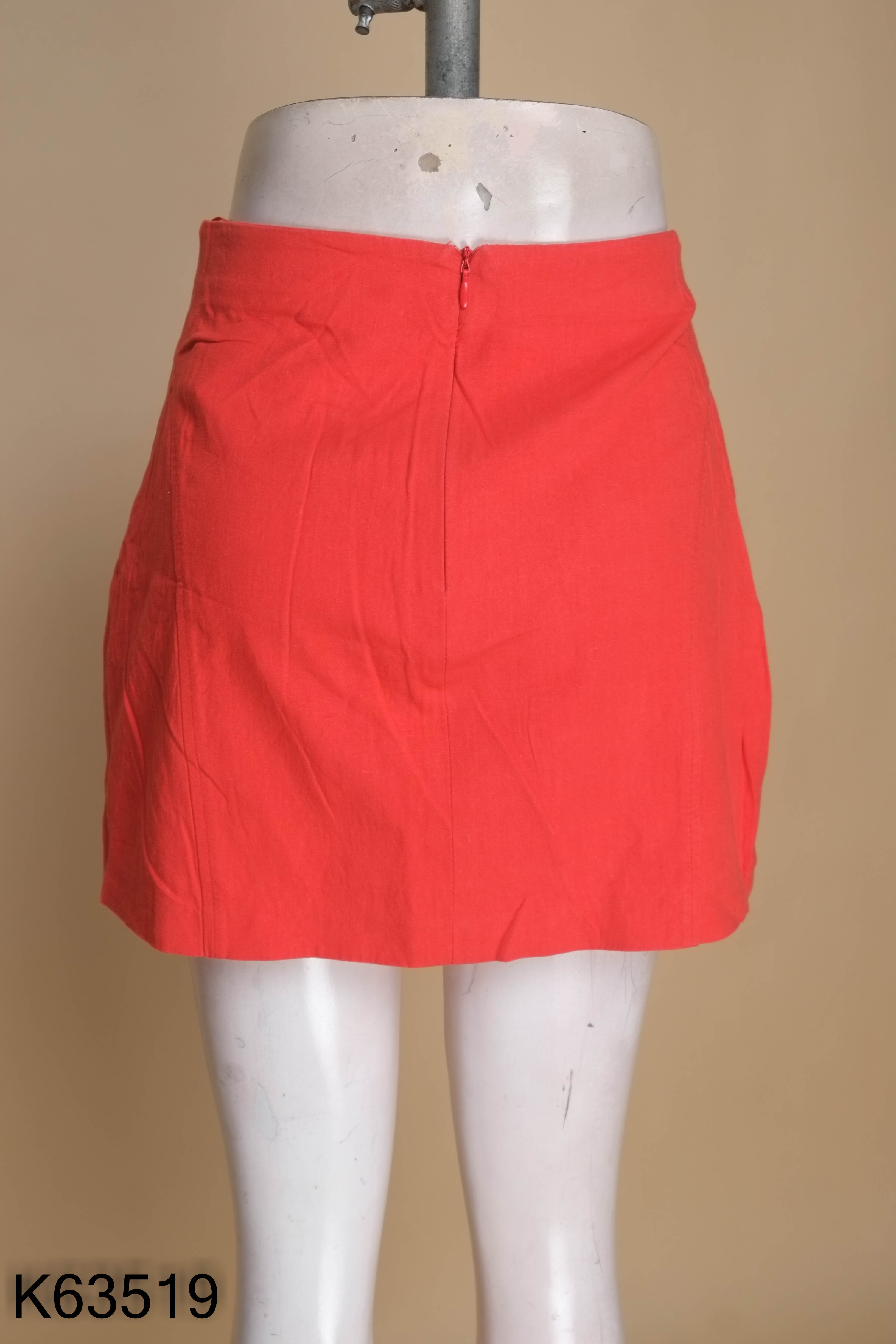 Chân váy linen ZARA đỏ