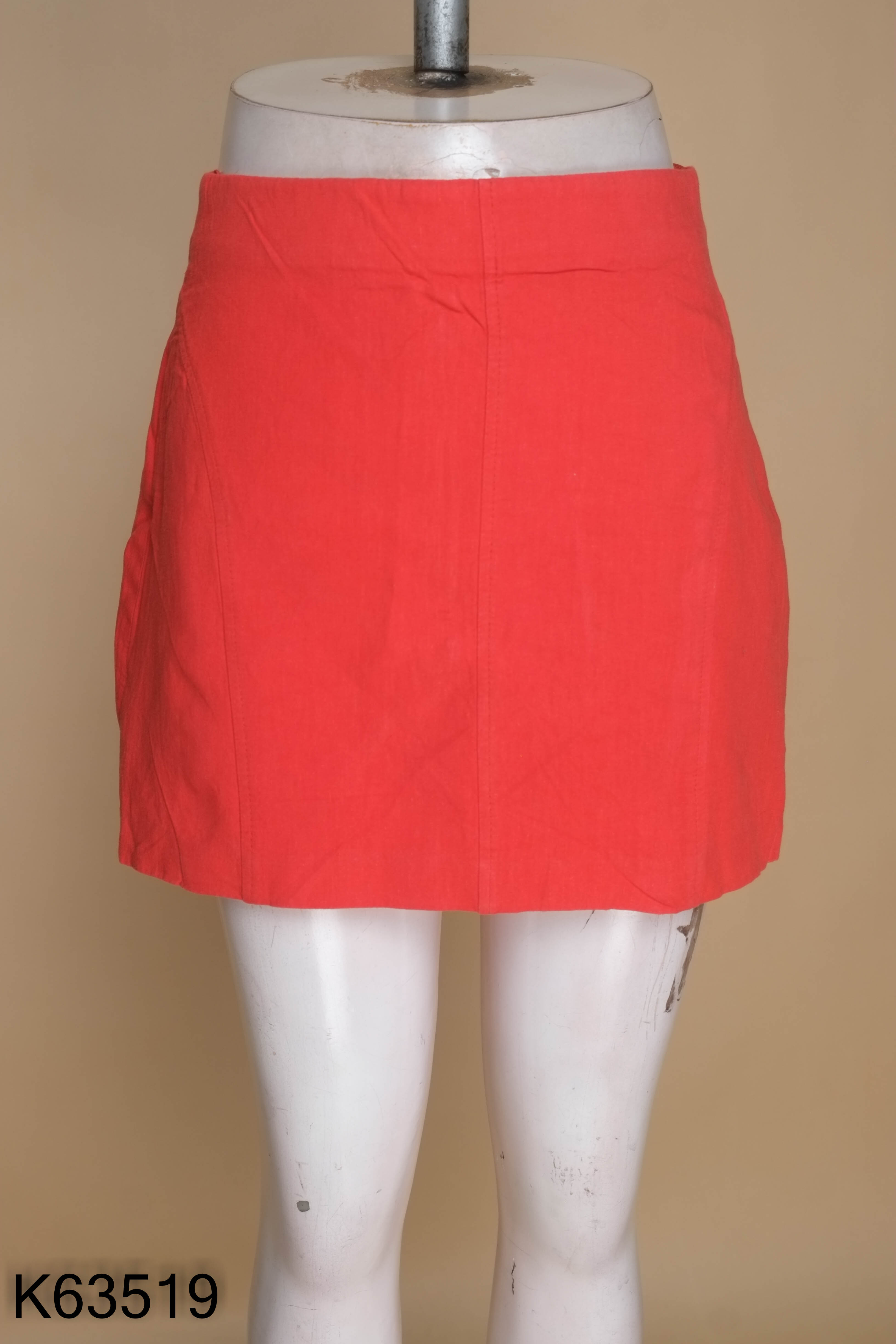 Chân váy linen ZARA đỏ