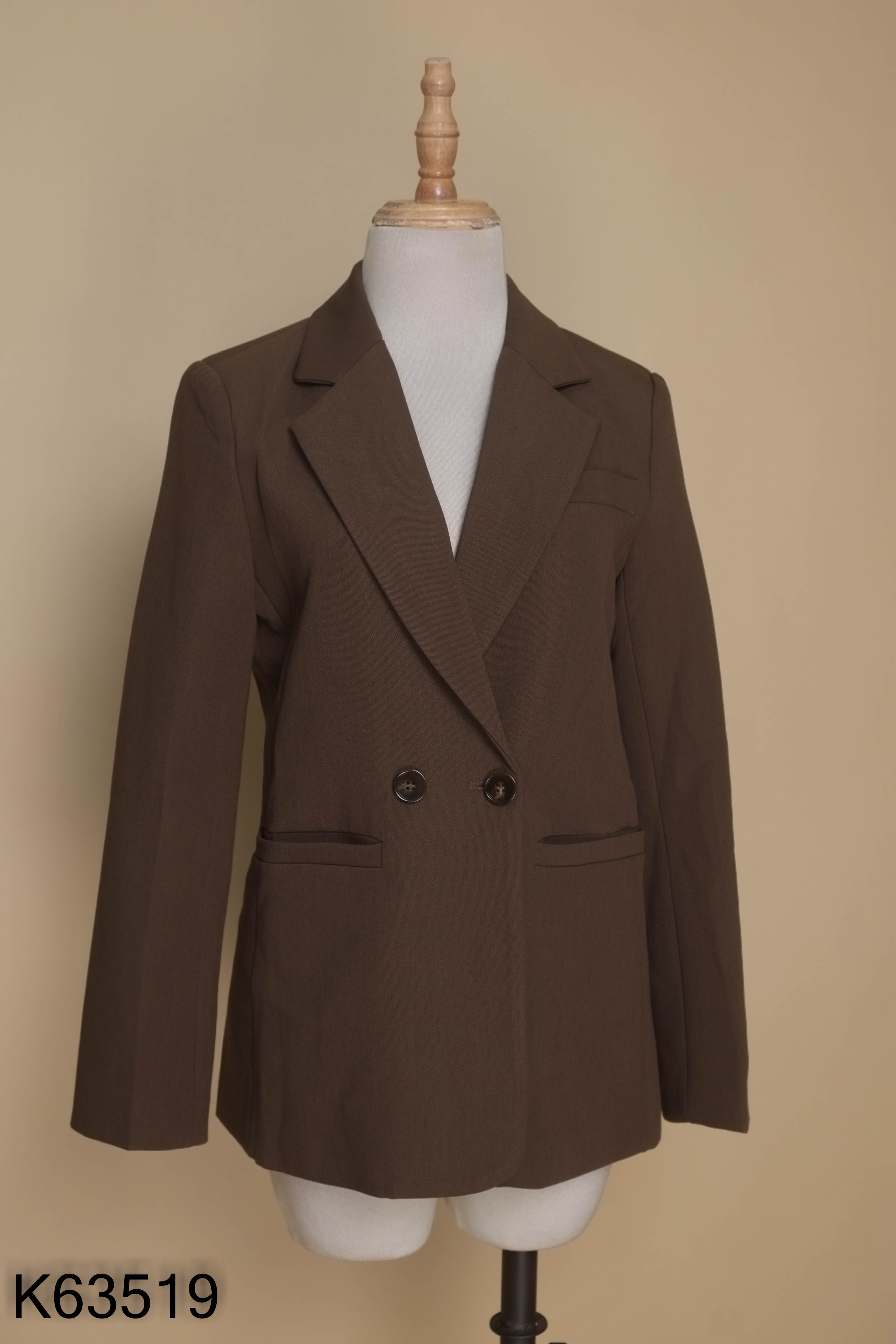 Áo blazer nâu 2 cúc